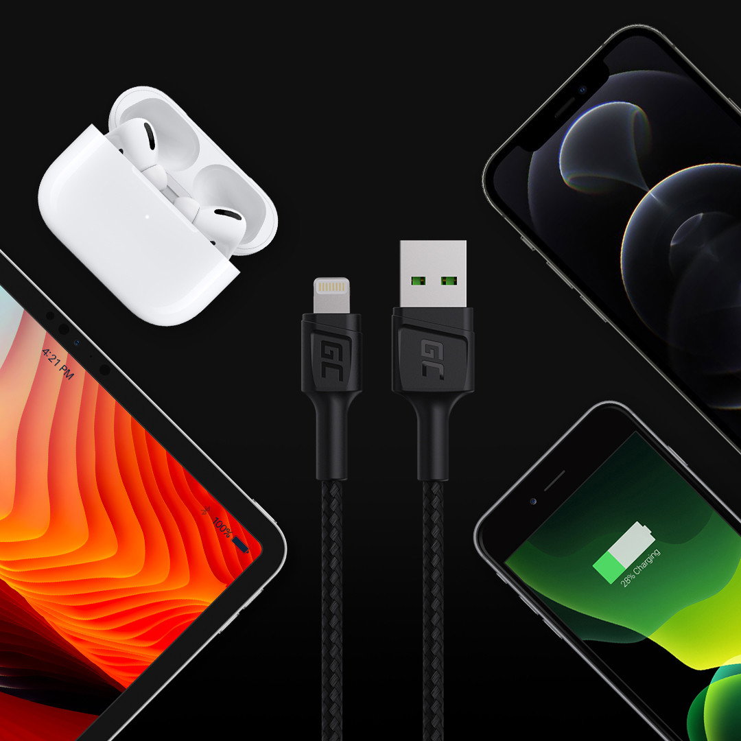 Greencell Powerstream Cable USB-A Micro USB Ultra Charge QC 2.4 120cm