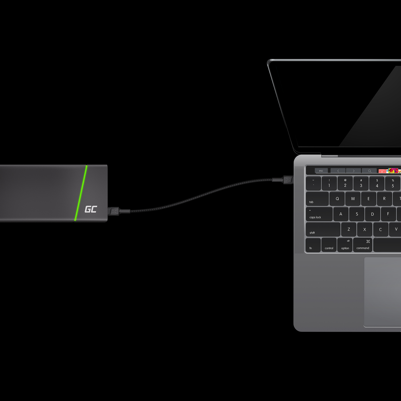 Greencell PowerStream Cable USB-C to USB-C QC Ultra Charge 30cm
