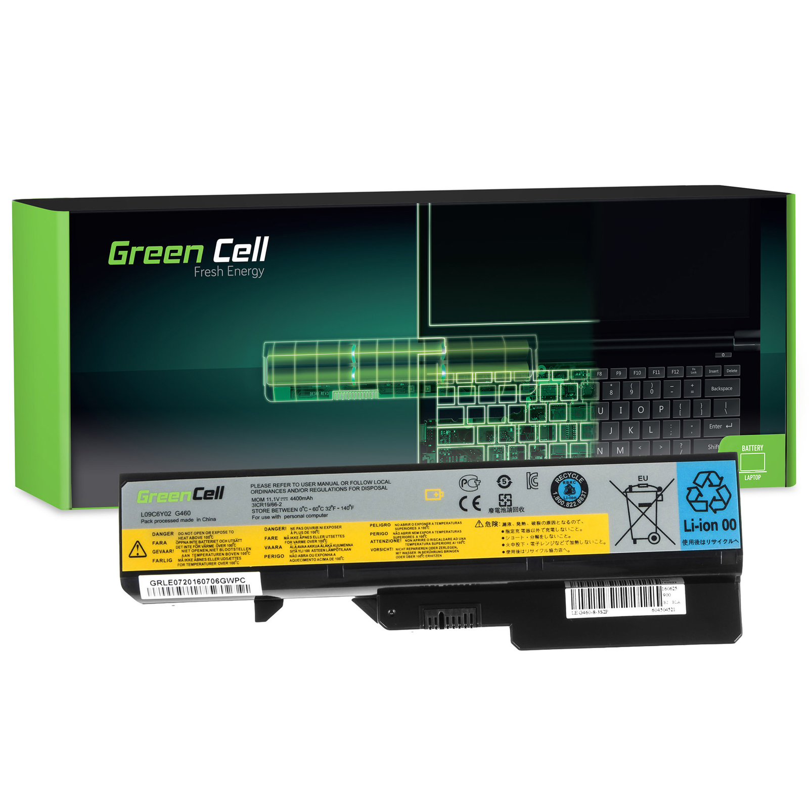 Greencell Laptop Battery for Lenovo G460 G560 G570 11.1V 4400mAh