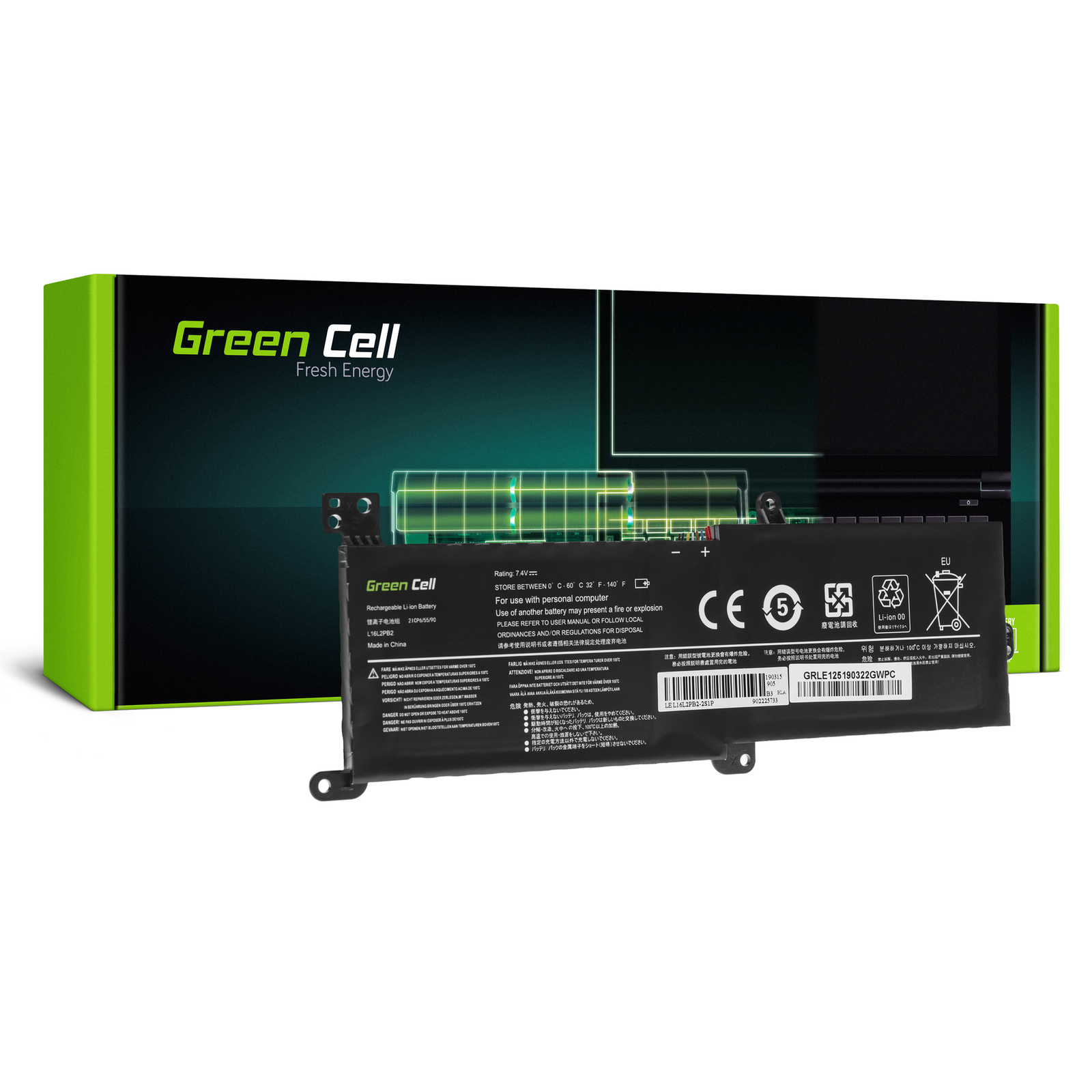 Greencell Laptop Battery for Lenovo IdeaPad 320-14IKB 320-15ABR 7.4V 3500mAh