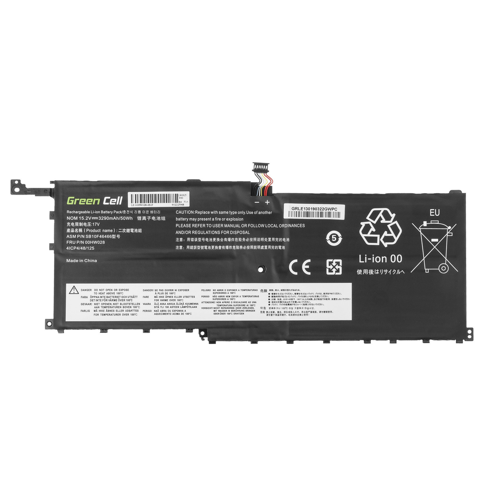Greencell Laptop Battery for Lenovo ThinkPad X1 Carbon Yoga 15.2V 3200mAh