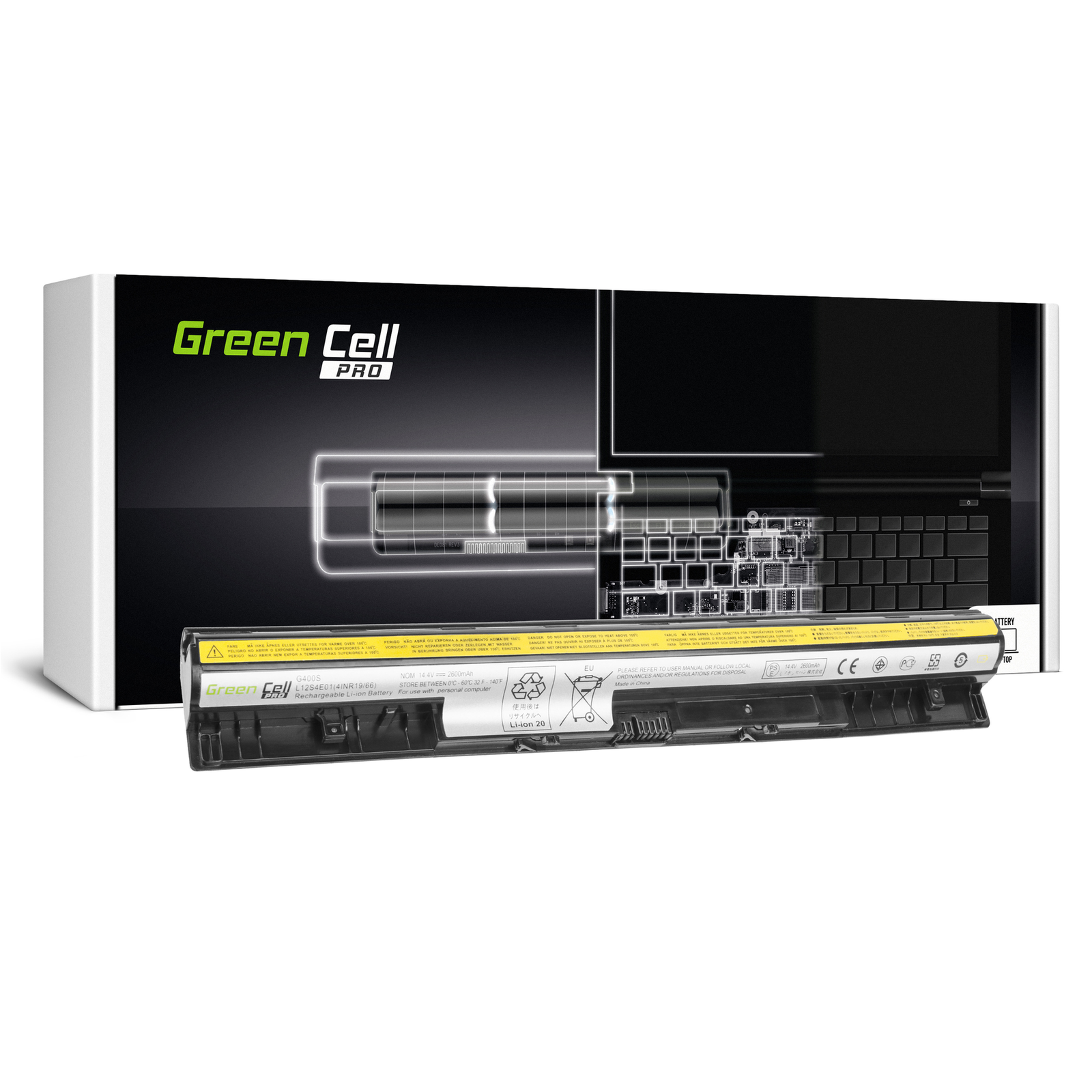 Greencell PRO Laptop Battery for Lenovo Essential G400s G405s G500 14.4V 2600mAh