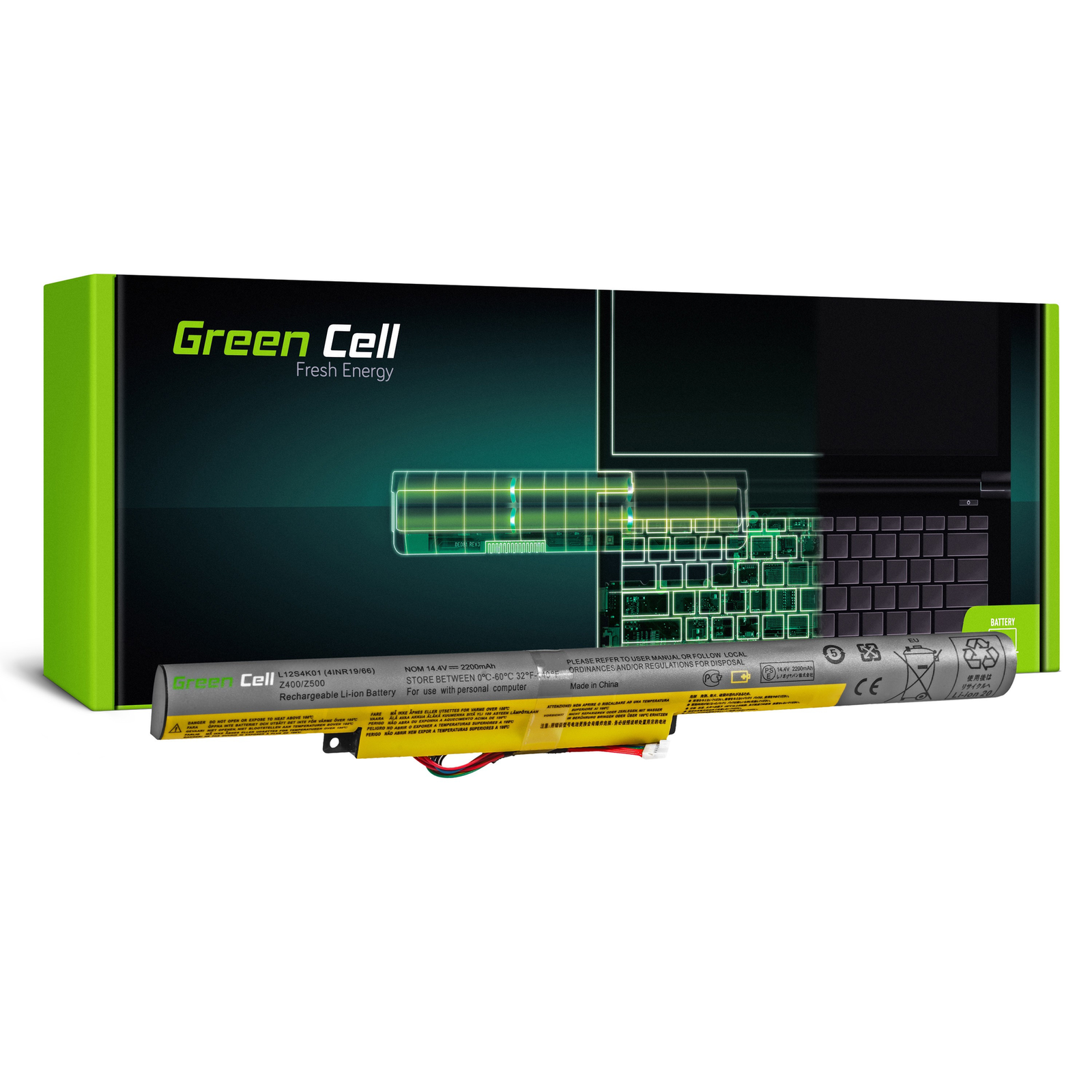 Greencell Laptop Battery for Lenovo IdeaPad P500 Z510 P400 14.4V 2200mAh
