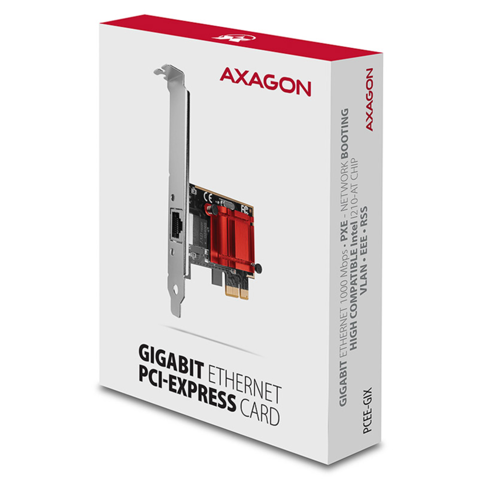 Axagon PCEE-GIX PCIe Adapter Gigabit Ethernet Intel I210-AT RJ45