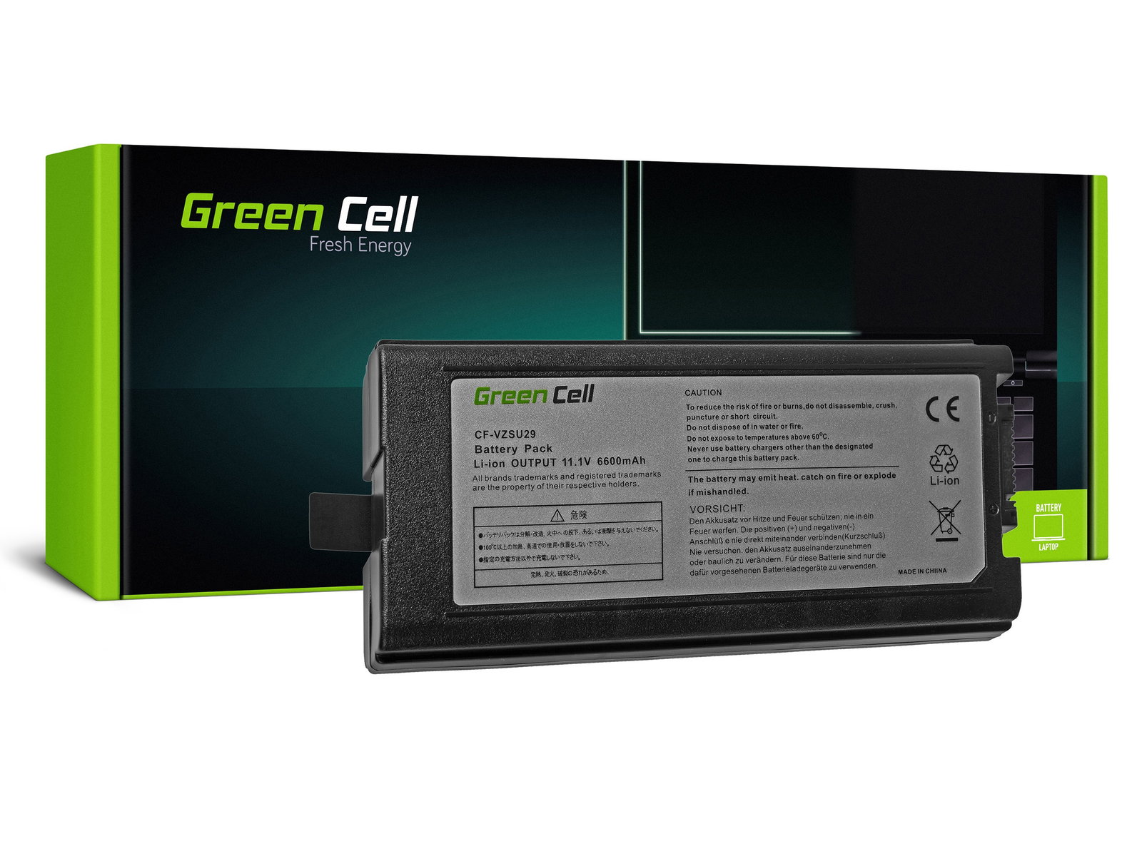 Greencell Laptop Battery for Panasonic CF29 CF51 CF52 11.1V 6600mAh