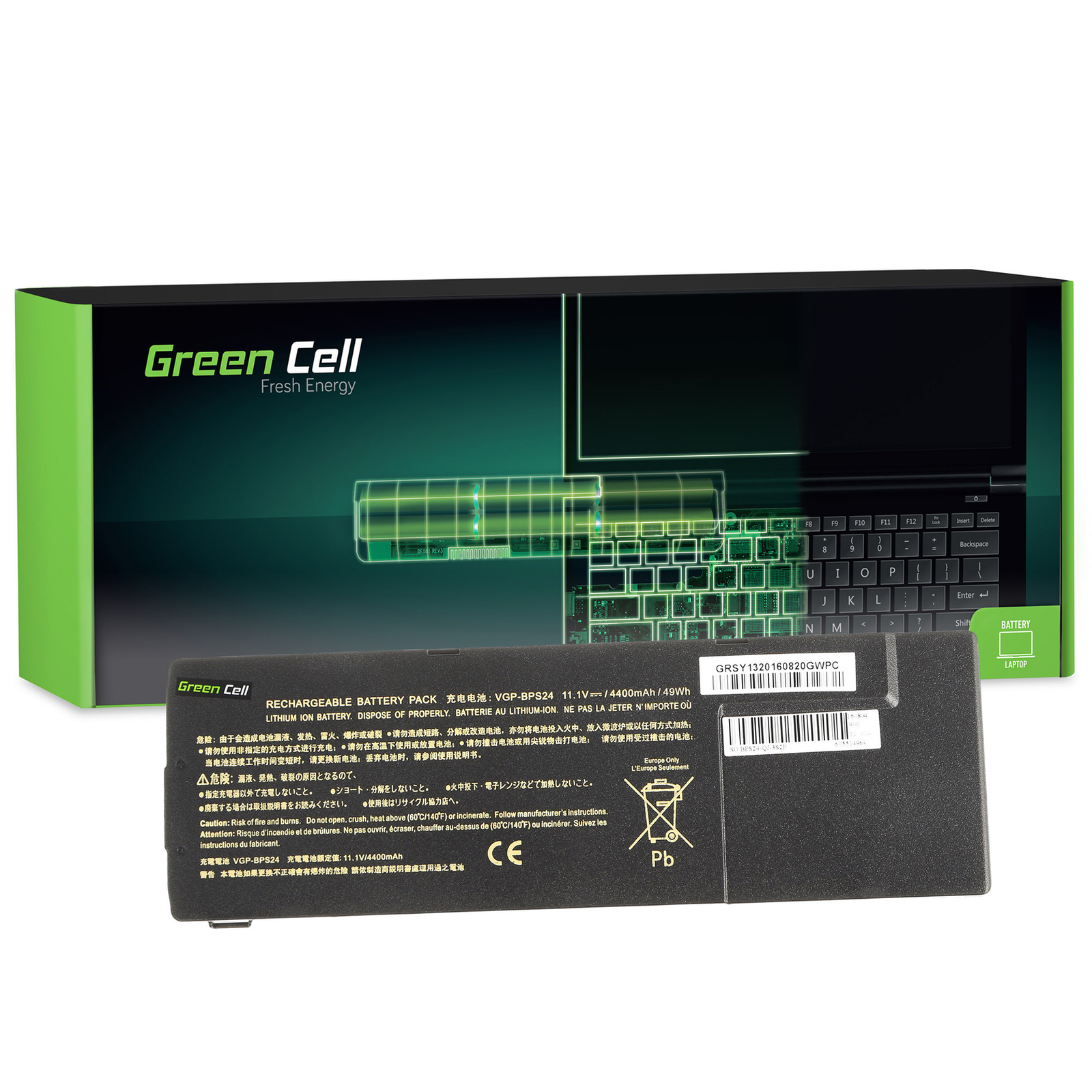 Greencell Laptop Battery for Sony Vaio SVS13 PCG-41214M PCG-41215L 11.1V 4200mAh