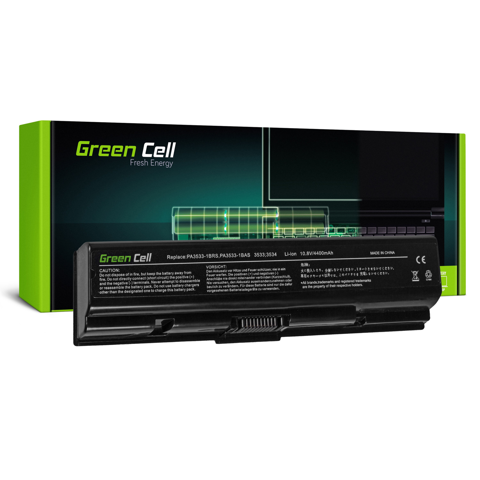 Greencell Laptop Battery for Toshiba Satellite A200 A300 A300 A500 L200 L300 11.1V 4400mAh