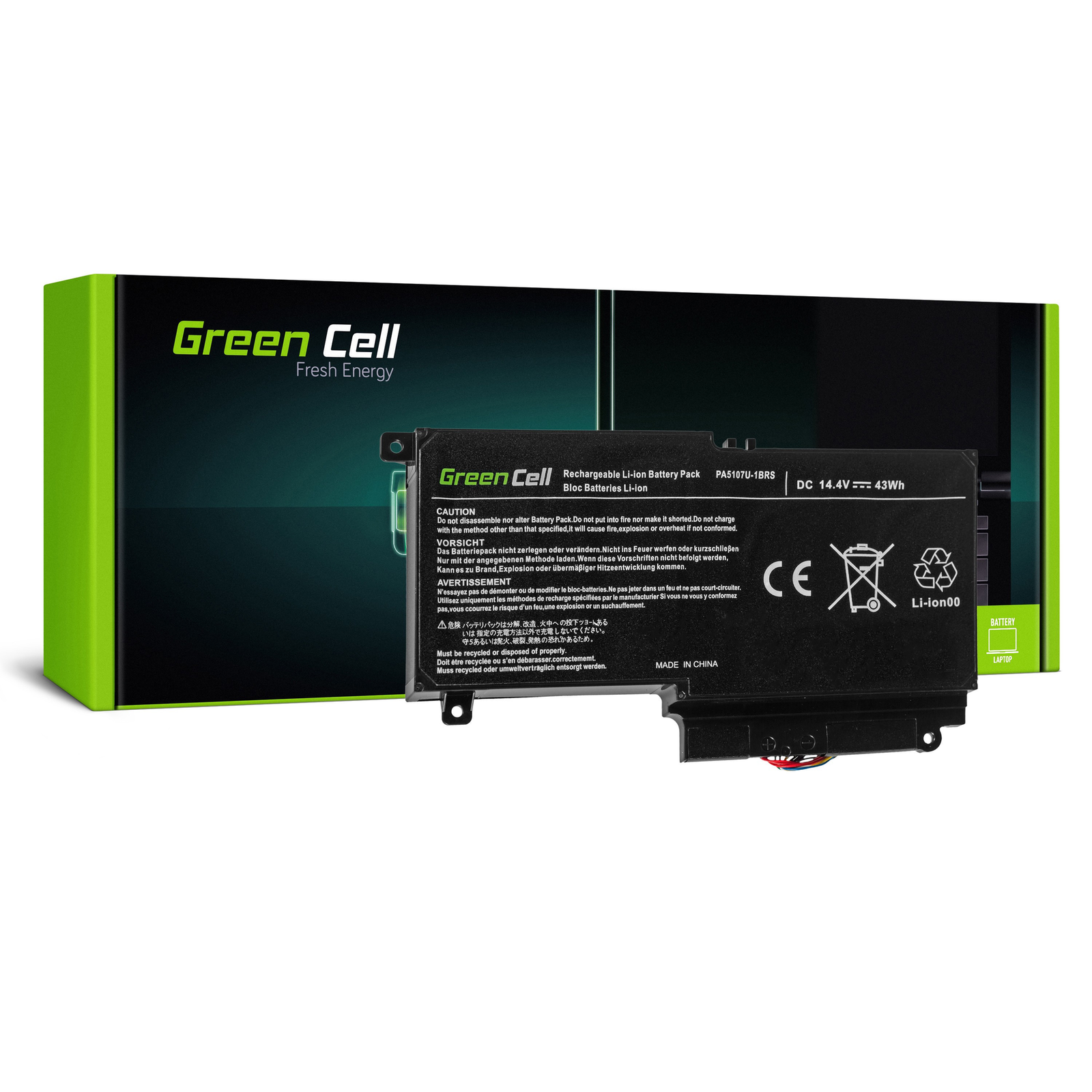Greencell Laptop Battery for Toshiba Satellite L50-A L50-A-19N L50 14.4V 2838mAh