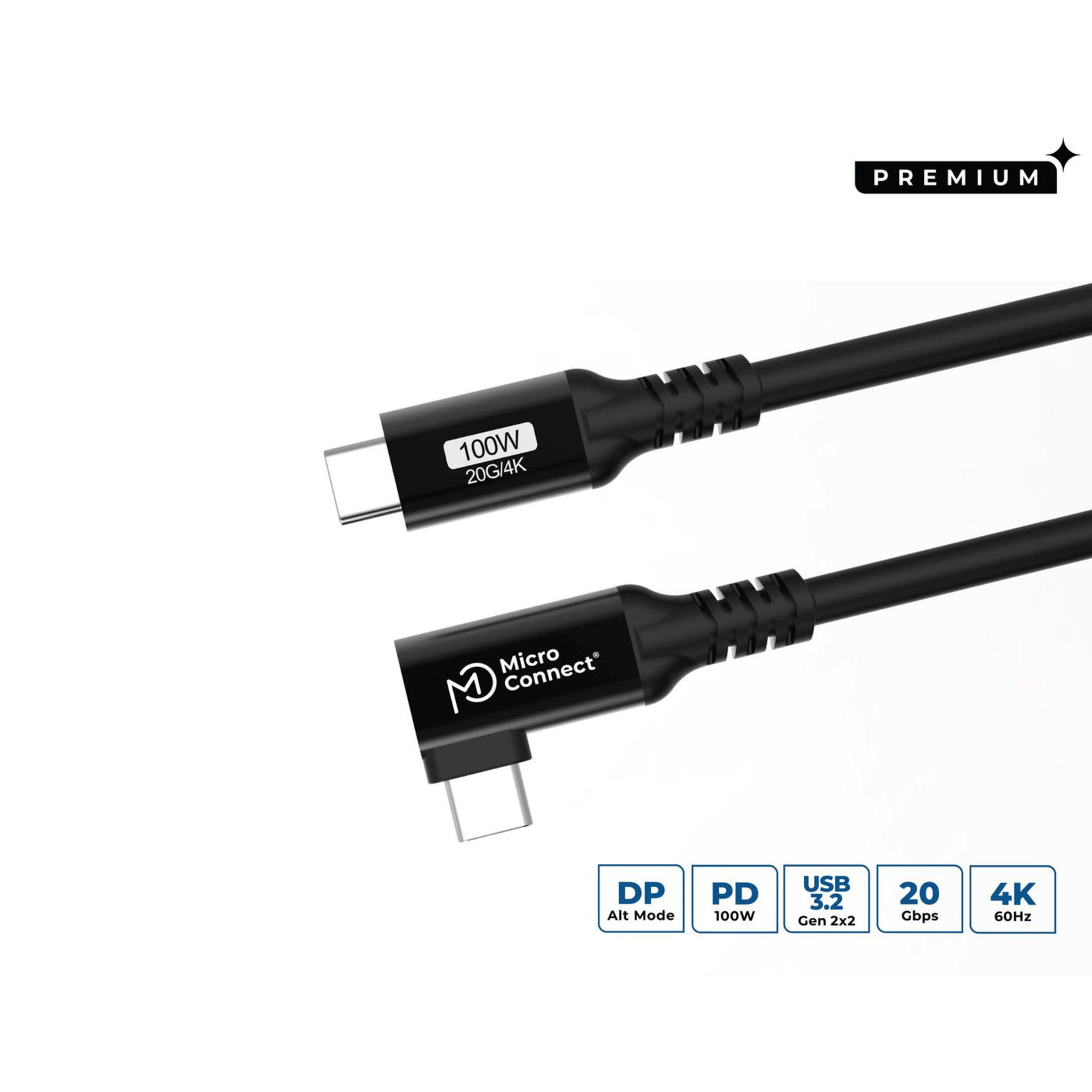 Microconnect USB3.2CC01-A USB cable USB 3.2 Gen 2x2 1 m USB C Black