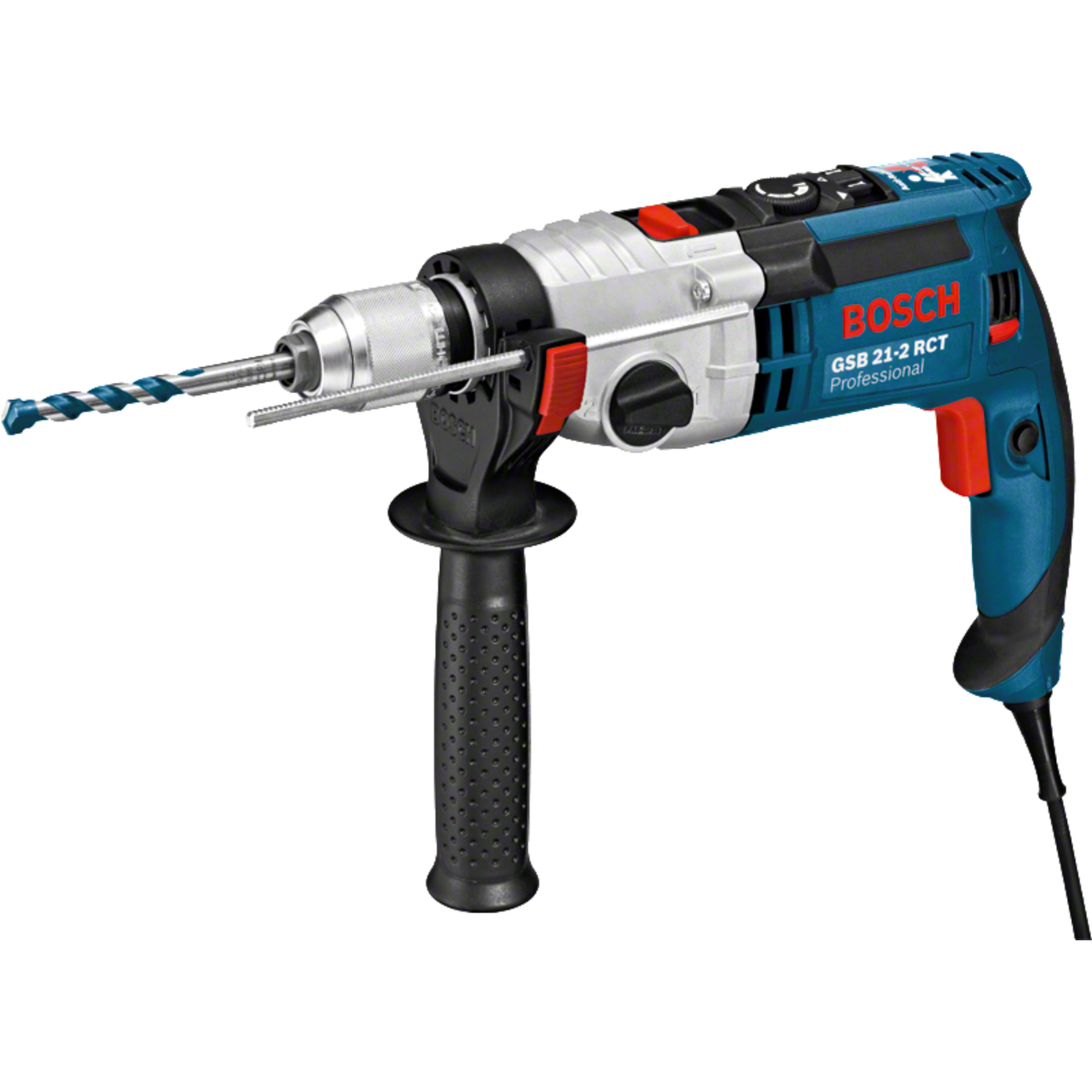 Bosch GSB 21-2 RCT Professional Impact Hammer Drill 1300 W 2 Speeds Drill Chuck Key 13mm 43 N-m