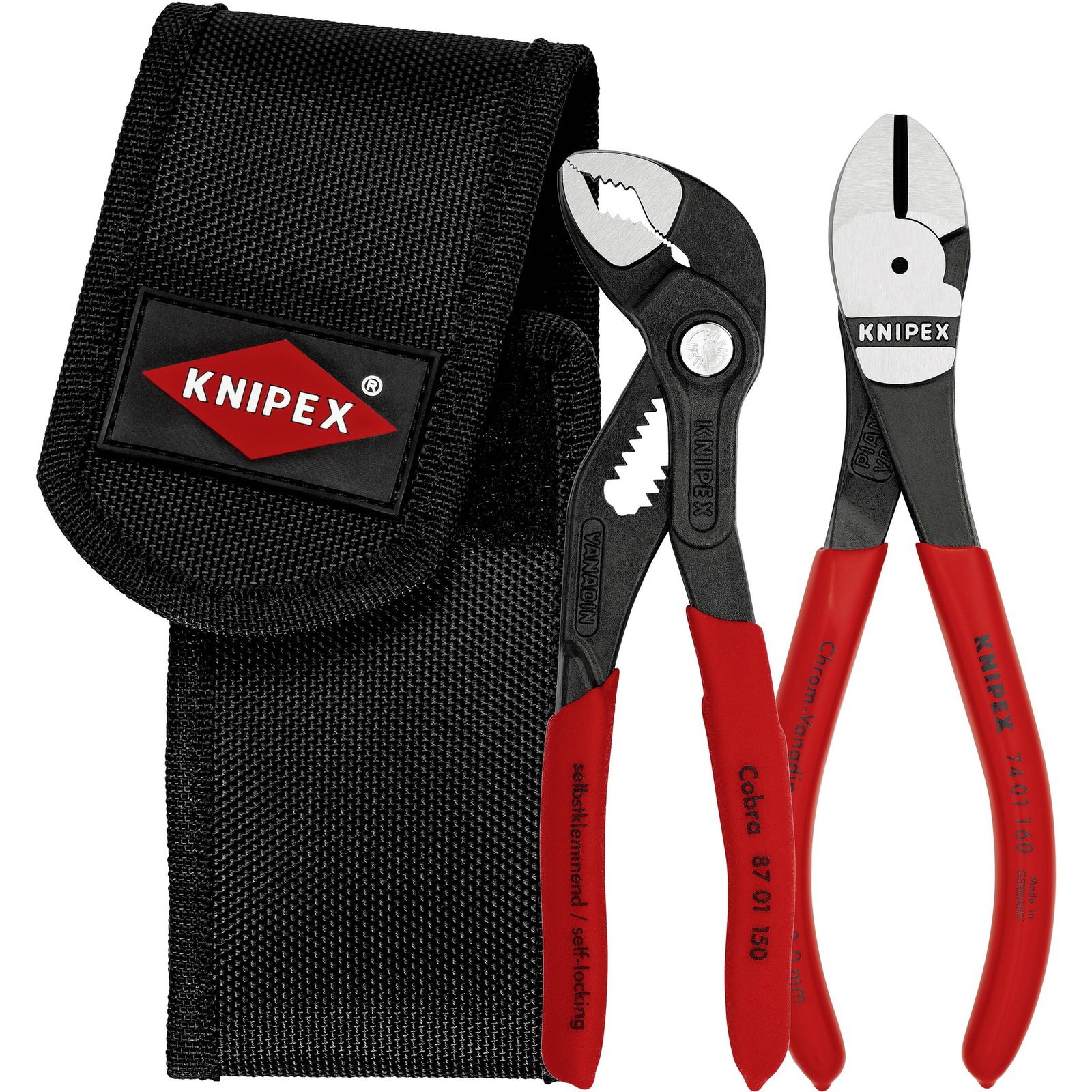 KNIPEX Mini Pliers 2 Pieces in Belt Pouch