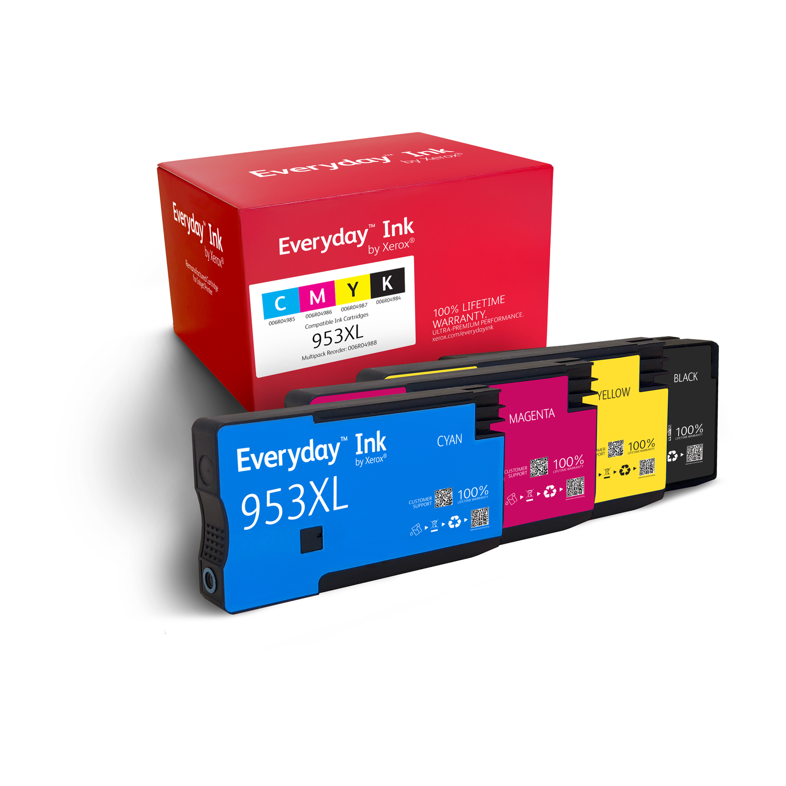Xerox Everyday 4-pack High Yield Black Yellow cyan magenta Compatible Remanufactured Ink Cartridge