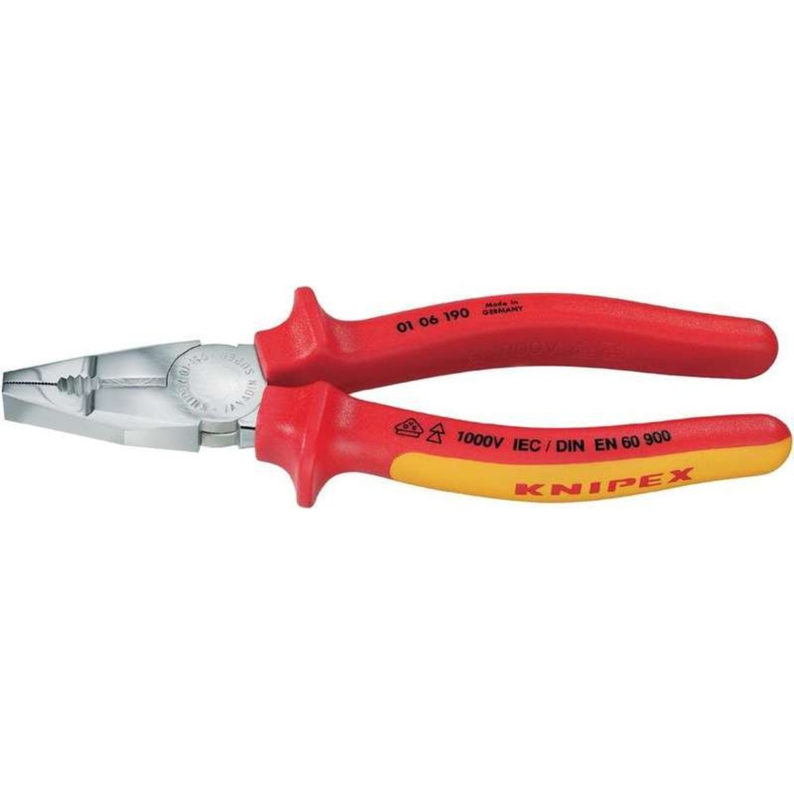 KNIPEX 01 06 160 Inspection Pliers Chrome Vanadium Steel Plastic Red/orange 16 Cm 201 G