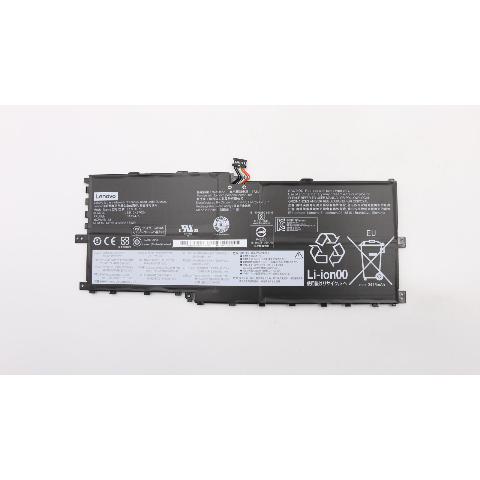 Lenovo 4 CELL 54WH BatteRYX1 YOGA GEN 3 GEN 3