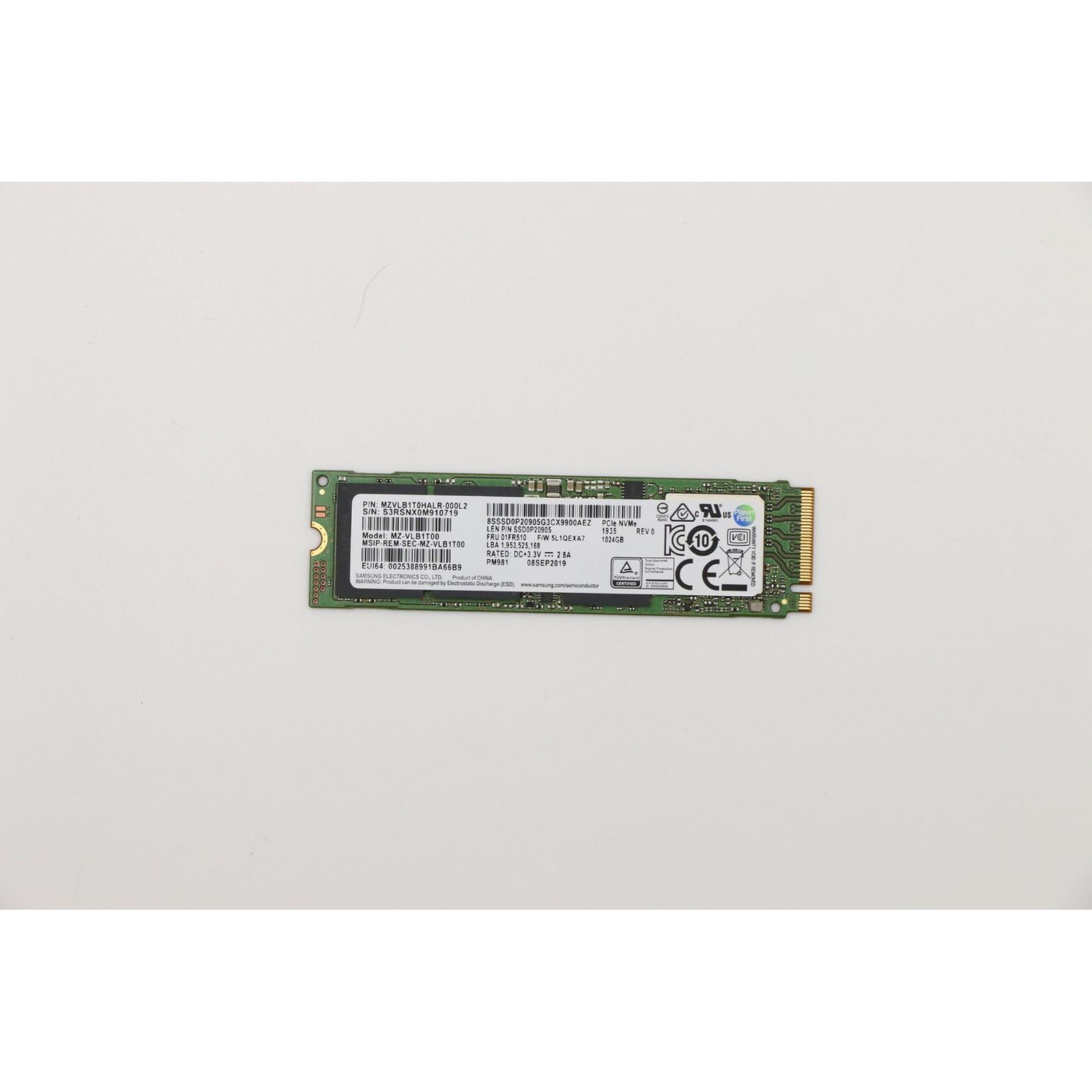 Lenovo SSD Storage PM981 PCIe