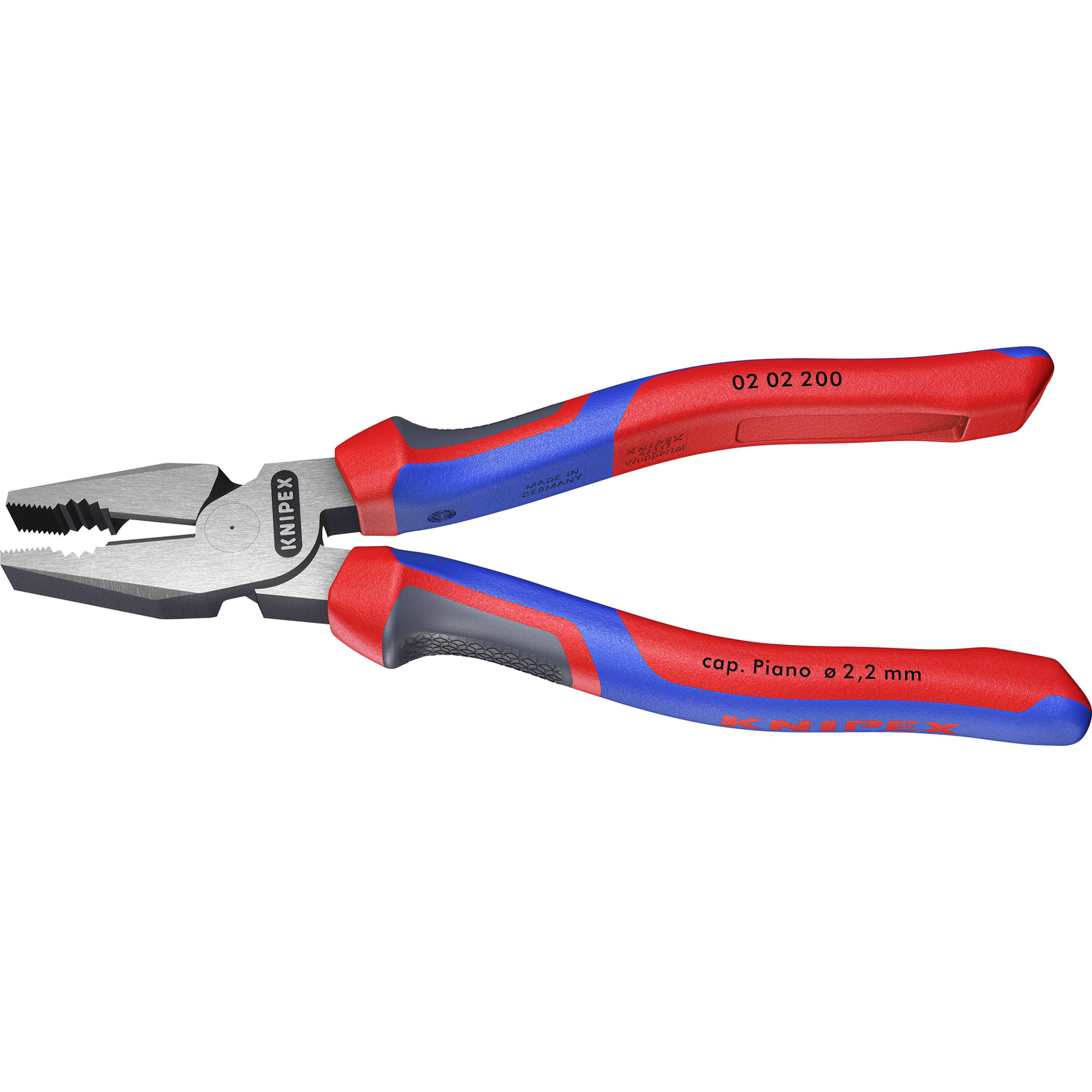 KNIPEX 02 02 200 Inspection Pliers Steel Plastic Blue/red 20 Cm 342 G