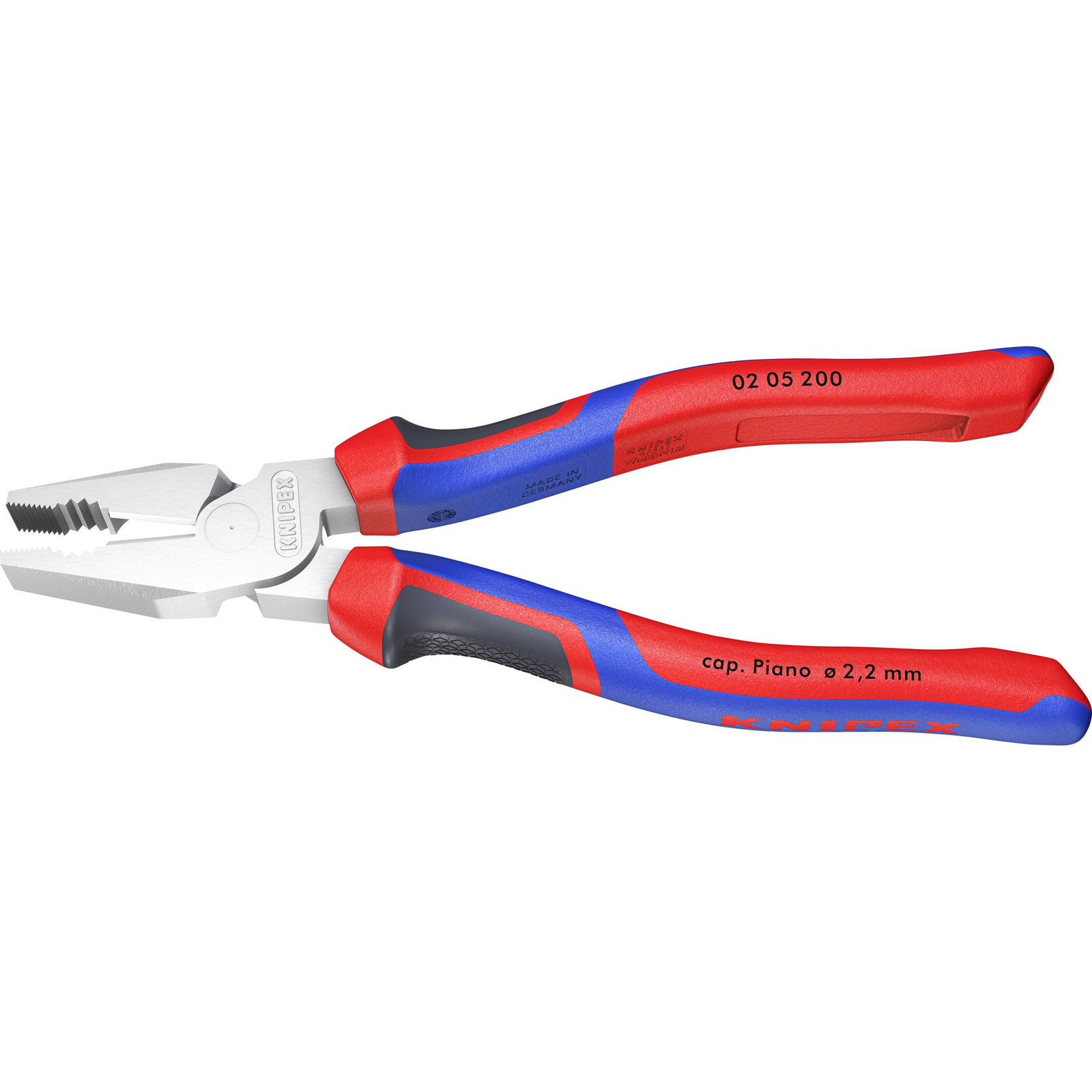 KNIPEX 02 05 200 Inspection Pliers 2.5 Cm Steel Plastic Blue Red 20 Cm