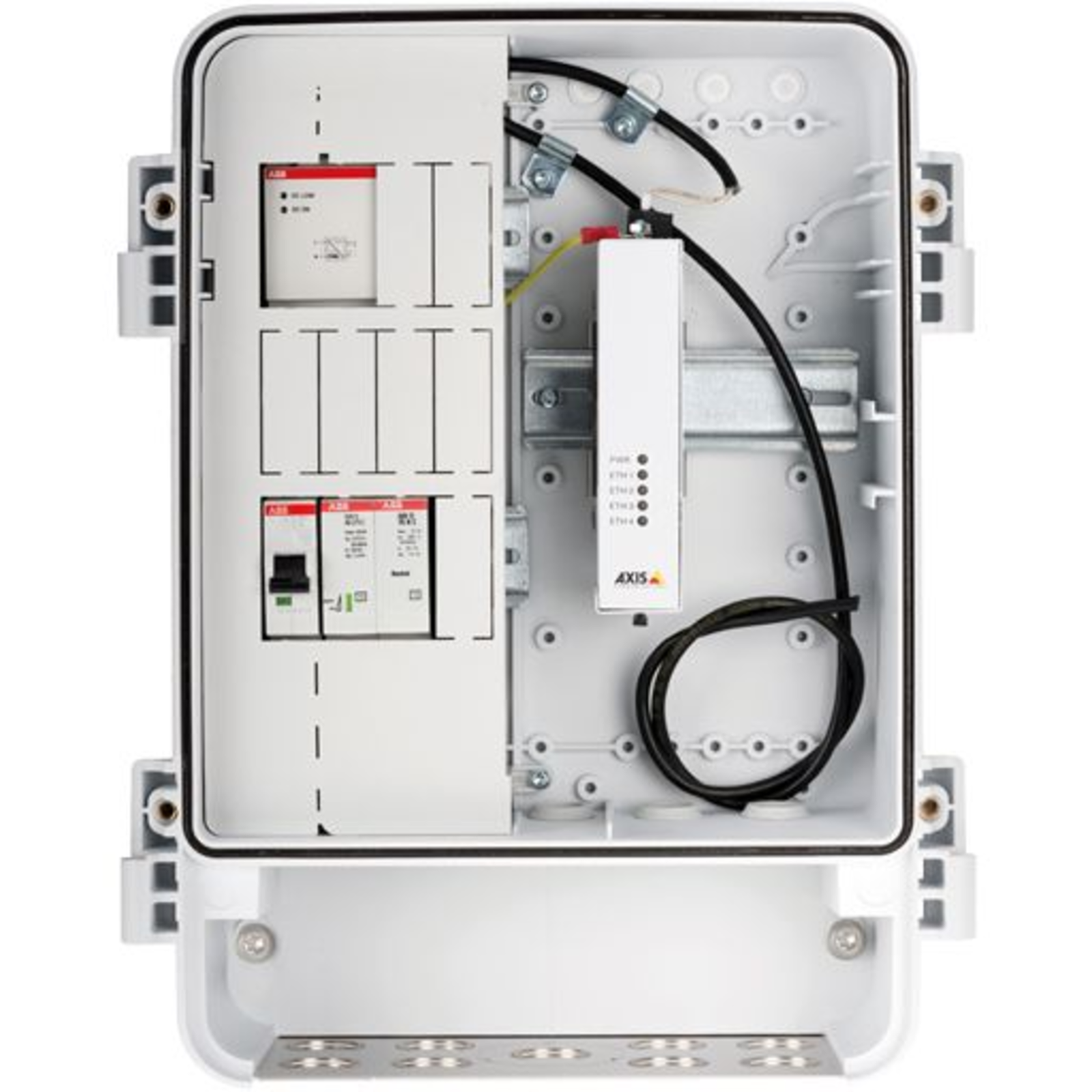 Axis TQ1808-VE Surveillance Cabinet White Polycarbonate PC Stainless Steel 282mm 229mm