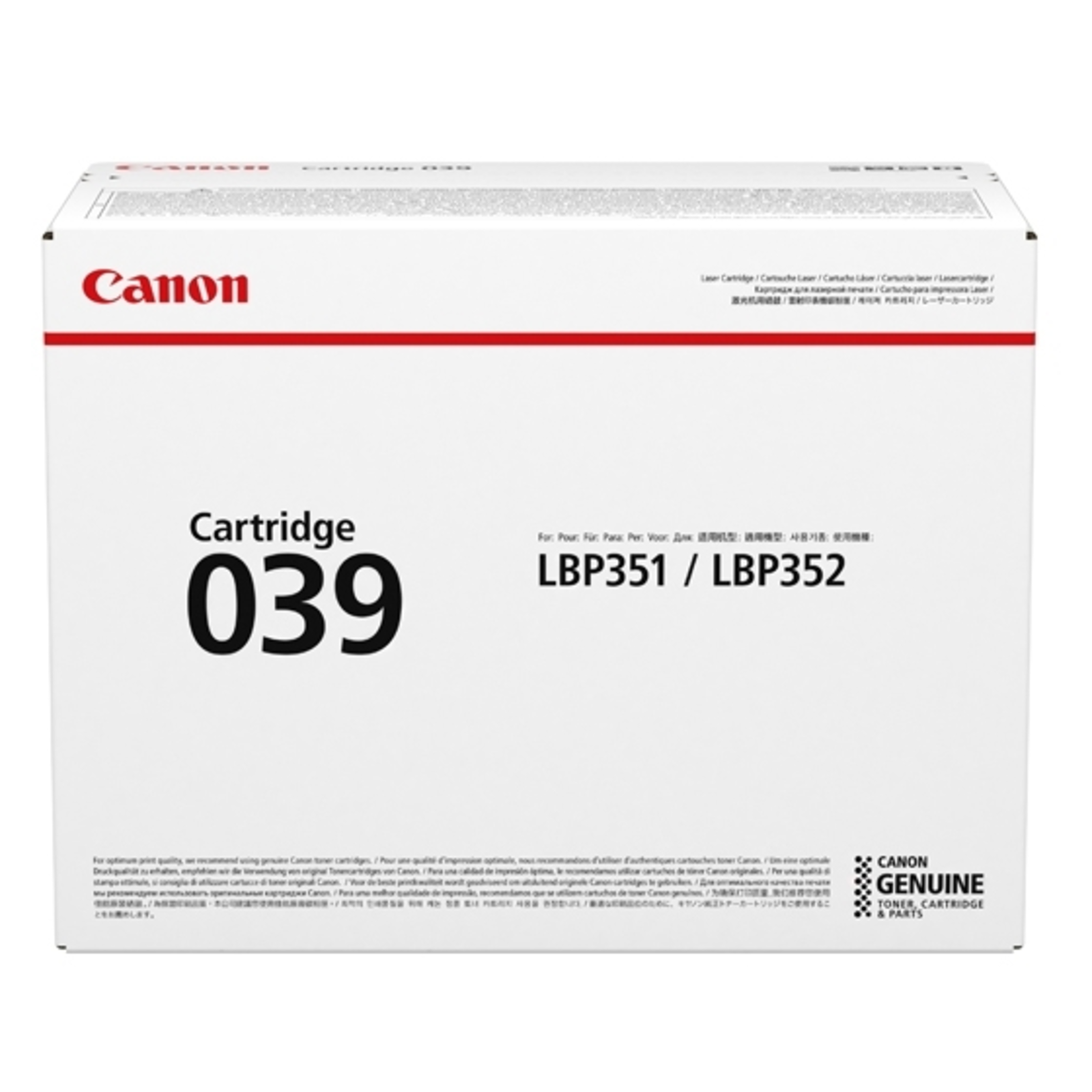 Canon 039 Black Original Toner Cartridge