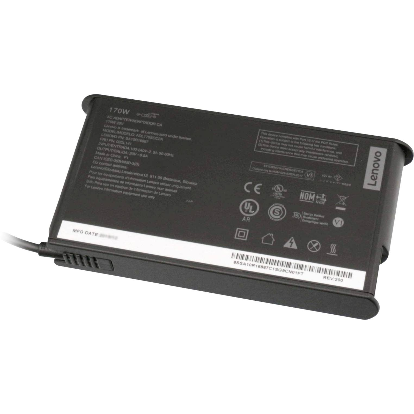 Lenovo Power Supply 11.0/3.0 170.0W 02DL141 8.5A 20.0V 170.0 Watts Plug Length/external/internal