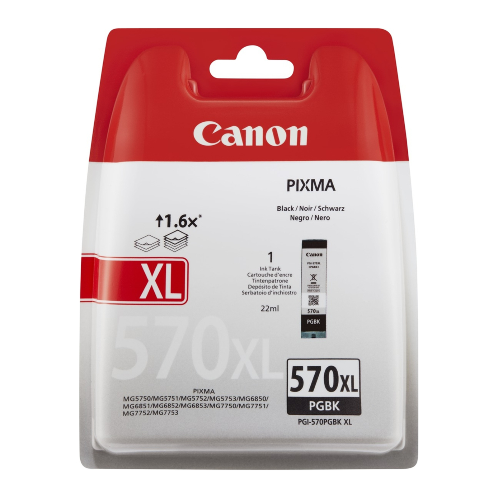 Canon PGI-570PGBK XL Black Ink PIXMA TS5051 TS5053 TS5055 TS6050 TS6051 TS6052 TS8051 TS8052 TS9050