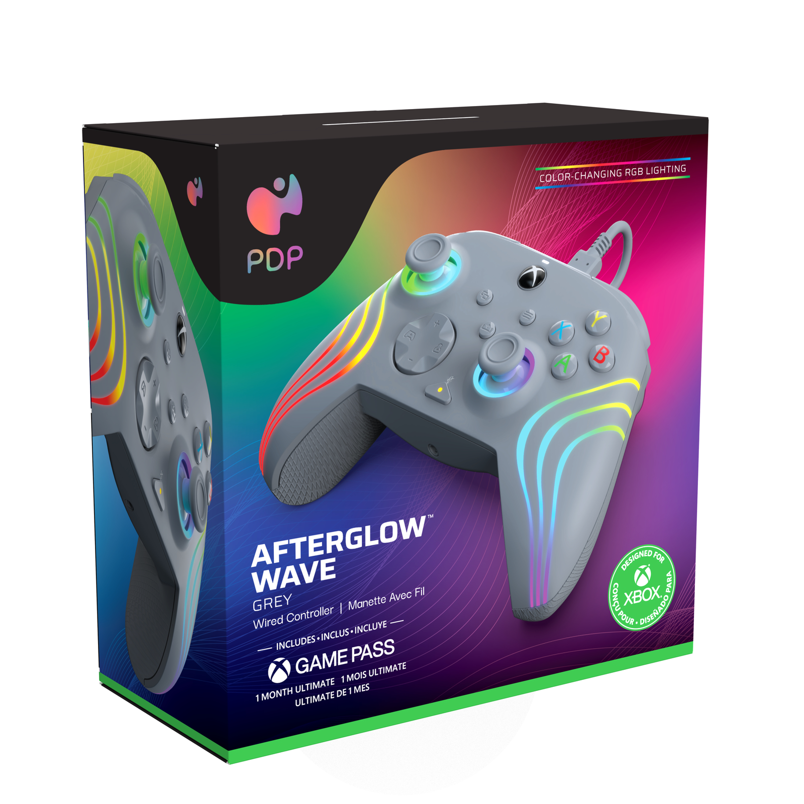 PDP Controller Wired Afterglow Wave Grey XBOX Series