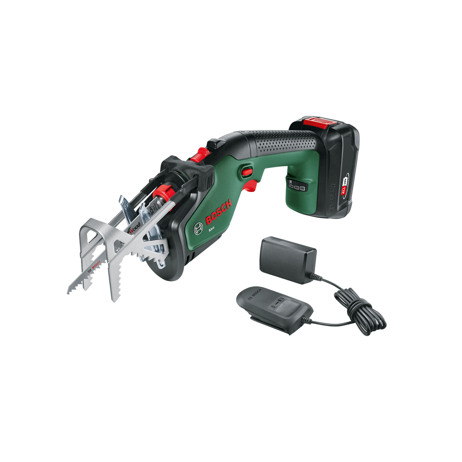 Bosch Cordless Pruning Saw Keo 18Volt Green/black Li-ion Battery 2.0Ah