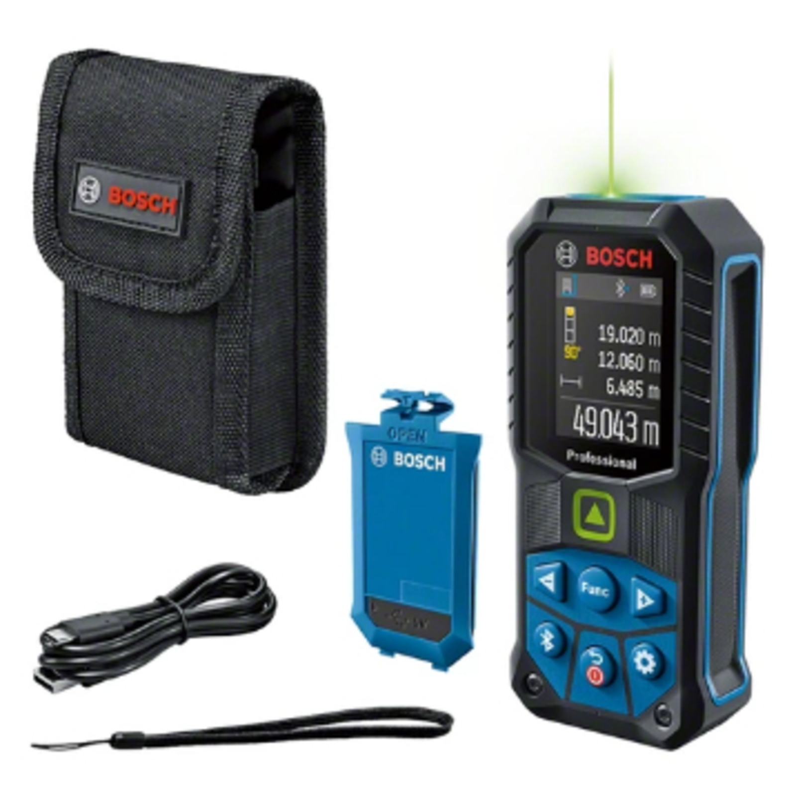 Bosch Laser Rangefinder GLM 50-27 CG Professional Blue Black Li-Ion Battery 3.7V 1Ah Range 50m
