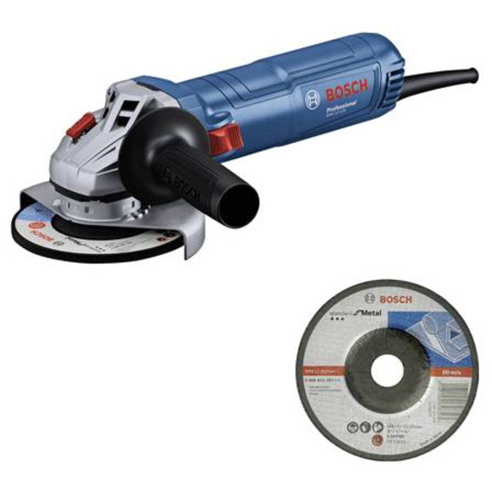 Bosch Angle Grinder GWS 12-125 Professional+ Grinding Disc Blue 1,200