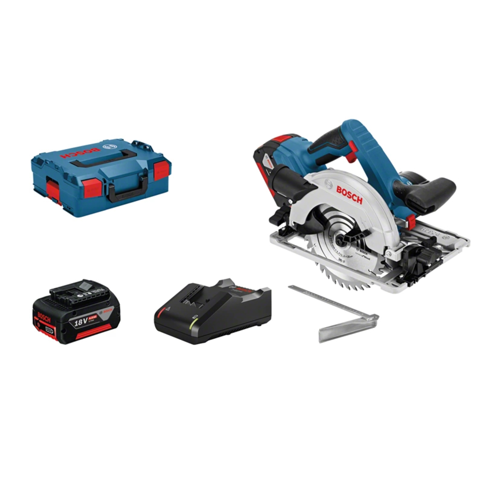 Bosch Cordless Portable Circular Saw GKS 18V-57g18V Blue Black 2x Li-ion Battery 4.0Ah