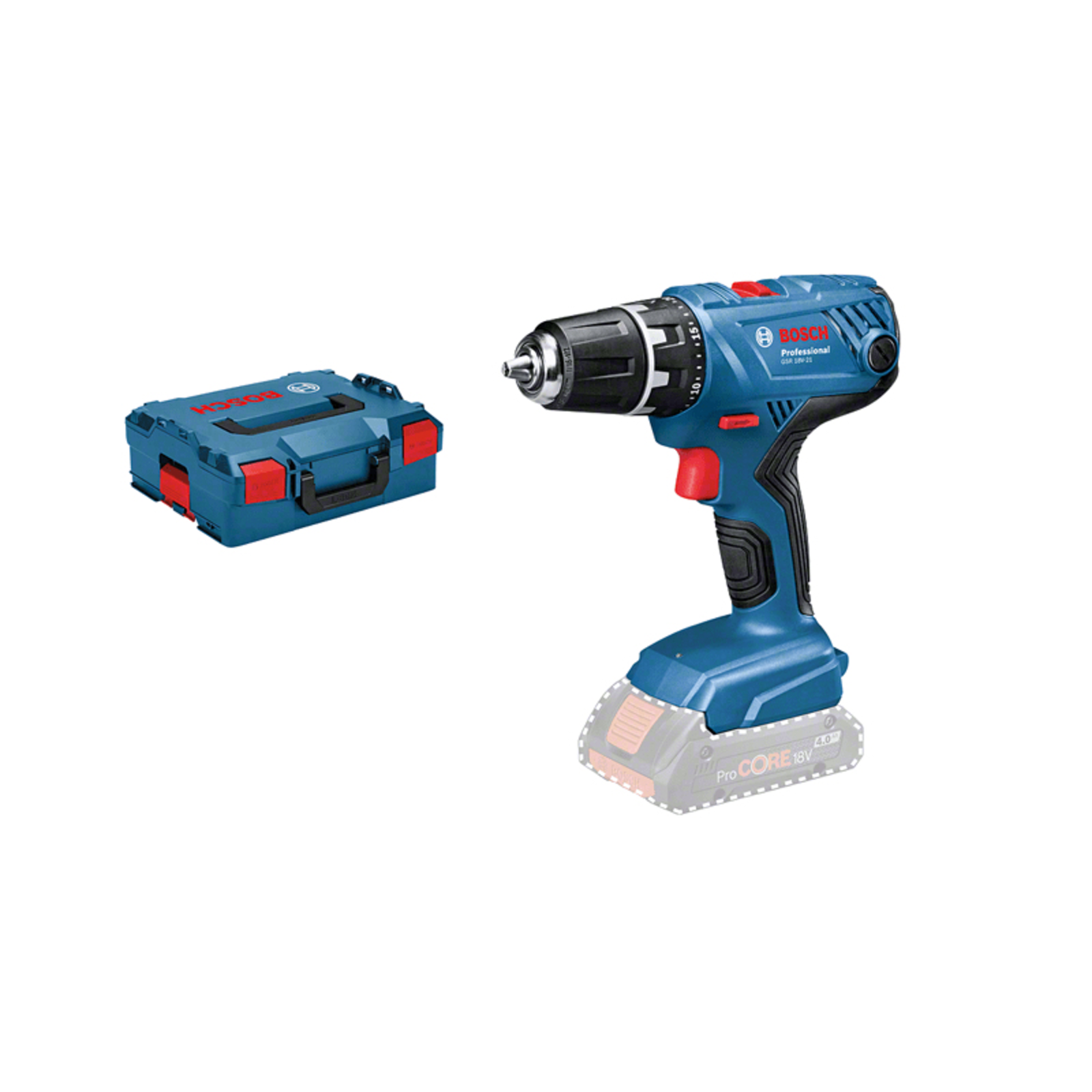 Bosch GSR 18V-21 Professional Cordless Drill/driver 18 Volt Blue/black