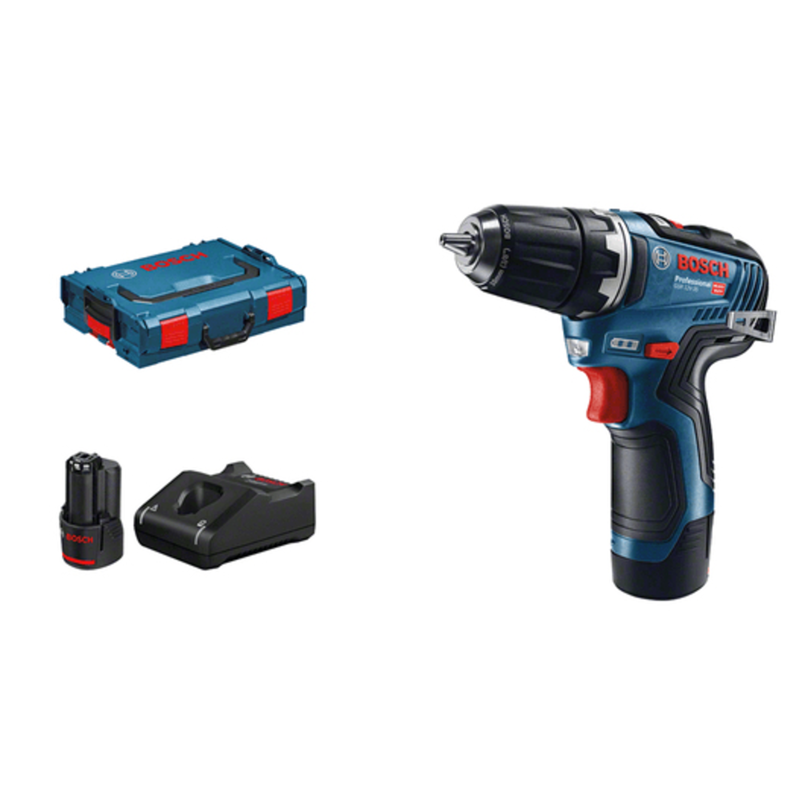 Bosch Cordless Drill Driver GSR 12V-35 Professional 12V Blue Black 2x Li-ion Battery 3.0Ah