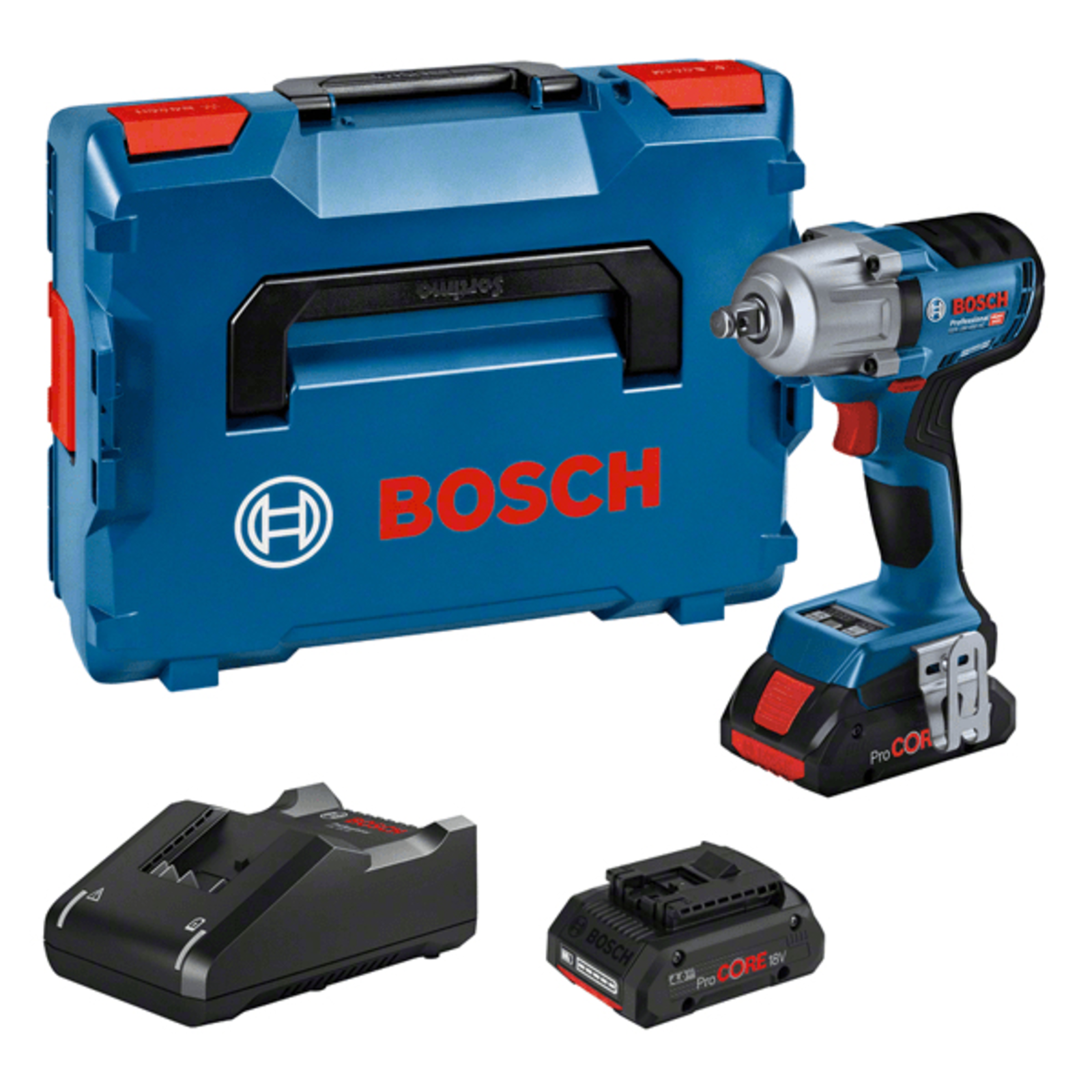 Bosch Cordless Impact Wrench GDS 18V-450 HC Professional 18V Blue Black 2x Li-Ion Battery