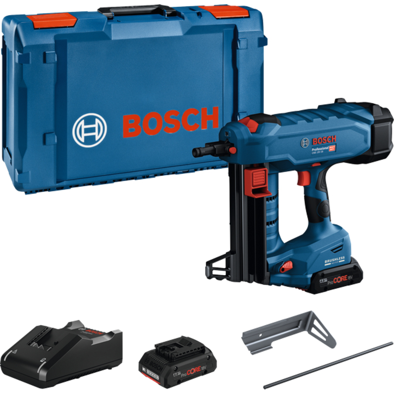 Bosch 06019L7002 GNB 18V-38 GNB 18V-382xPC 4.0Ah XL-BOXX Cordless Concrete Nailer
