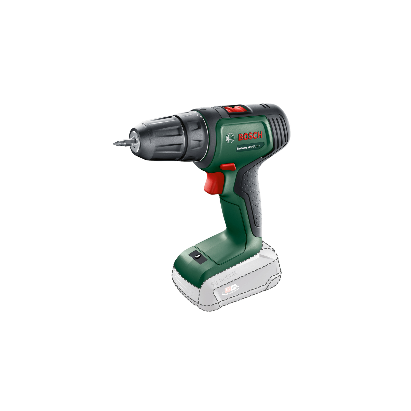 Bosch Cordless Drill UniversalDrill 18V Green Black No Battery And ChargerIANCE
