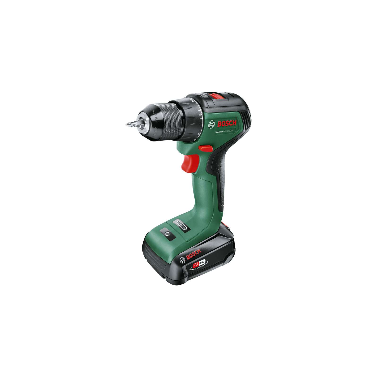 Bosch Cordless Drill UniversalDrill 18V-60 Green Black Li-ion Battery 2.0Ah Case