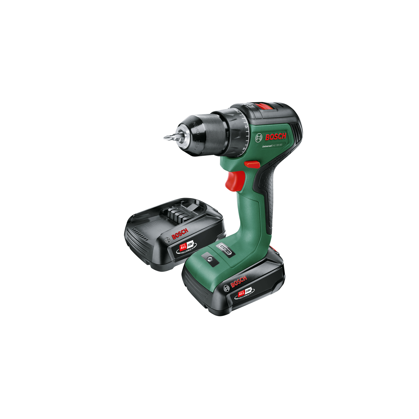 Bosch Cordless Impact Drill UniversalImpact 18V-60 Green Black 2x Li-ion Battery 2.0Ah CaseIANCE