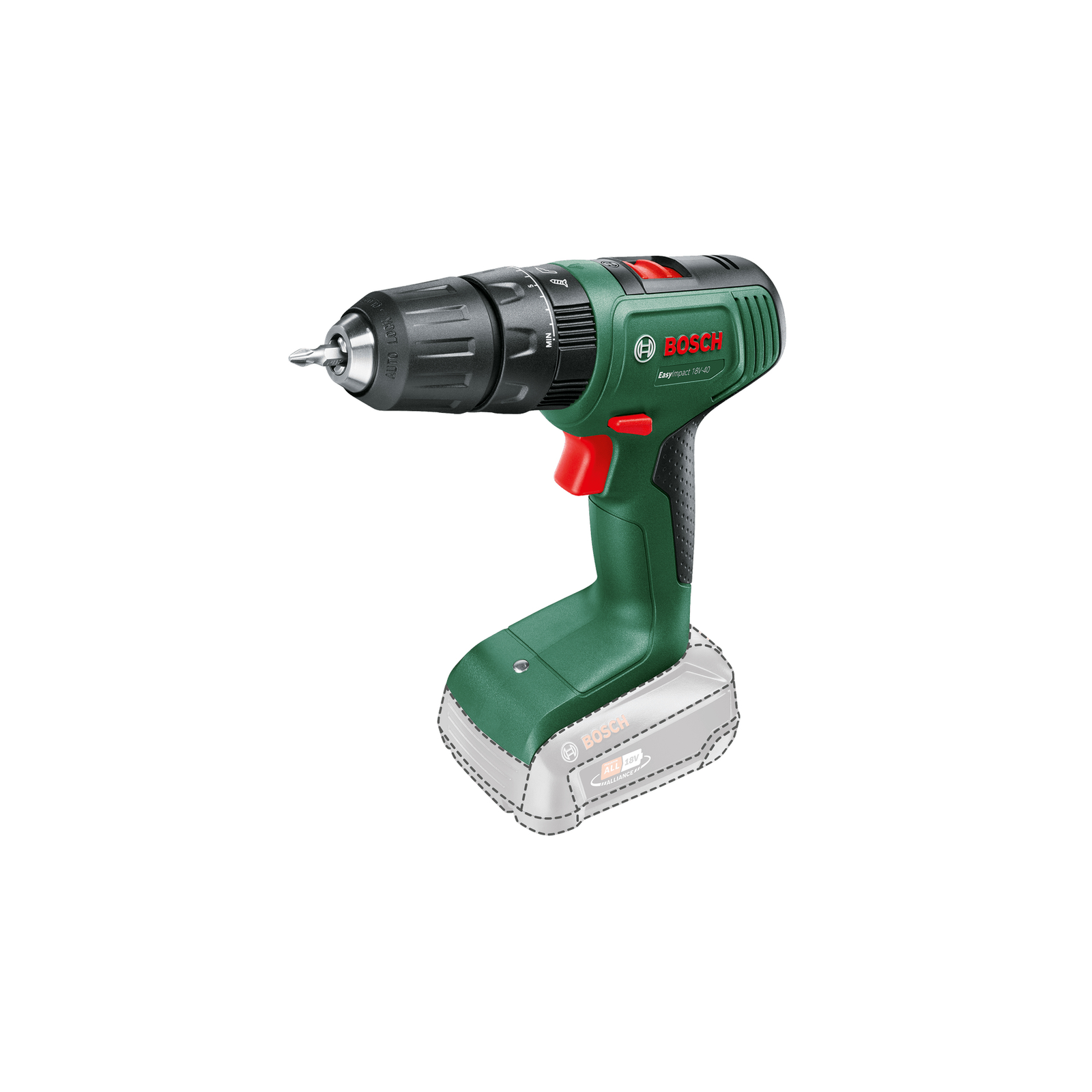 Bosch EasyImpact 18V-40 Cordless Impact Drill Green Black No Battery And Charger