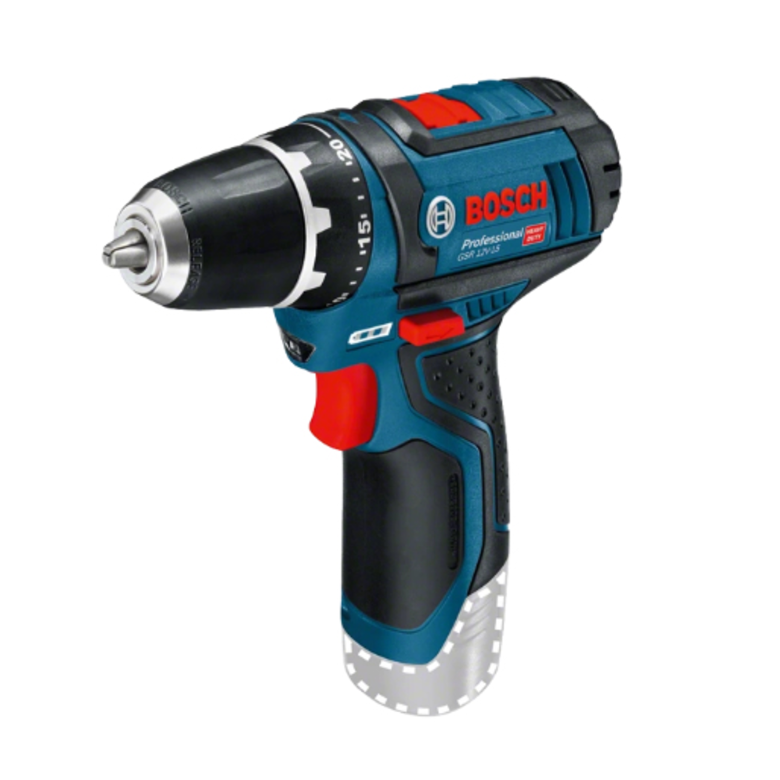 Bosch Cordless Drill Driver GSR 12V-15 Professional 12Volt Blue Black