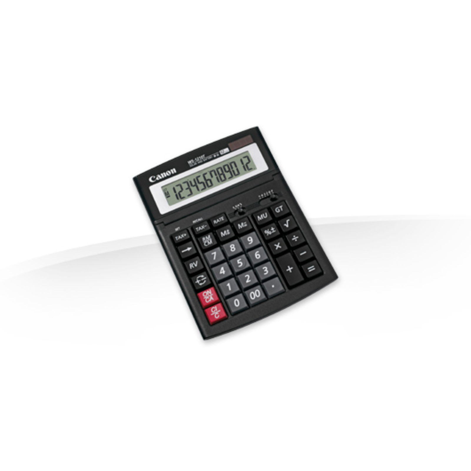 Canon WS-1210T Desktop Display Calculator 12 Digits Foldable Display Battery-solar Black
