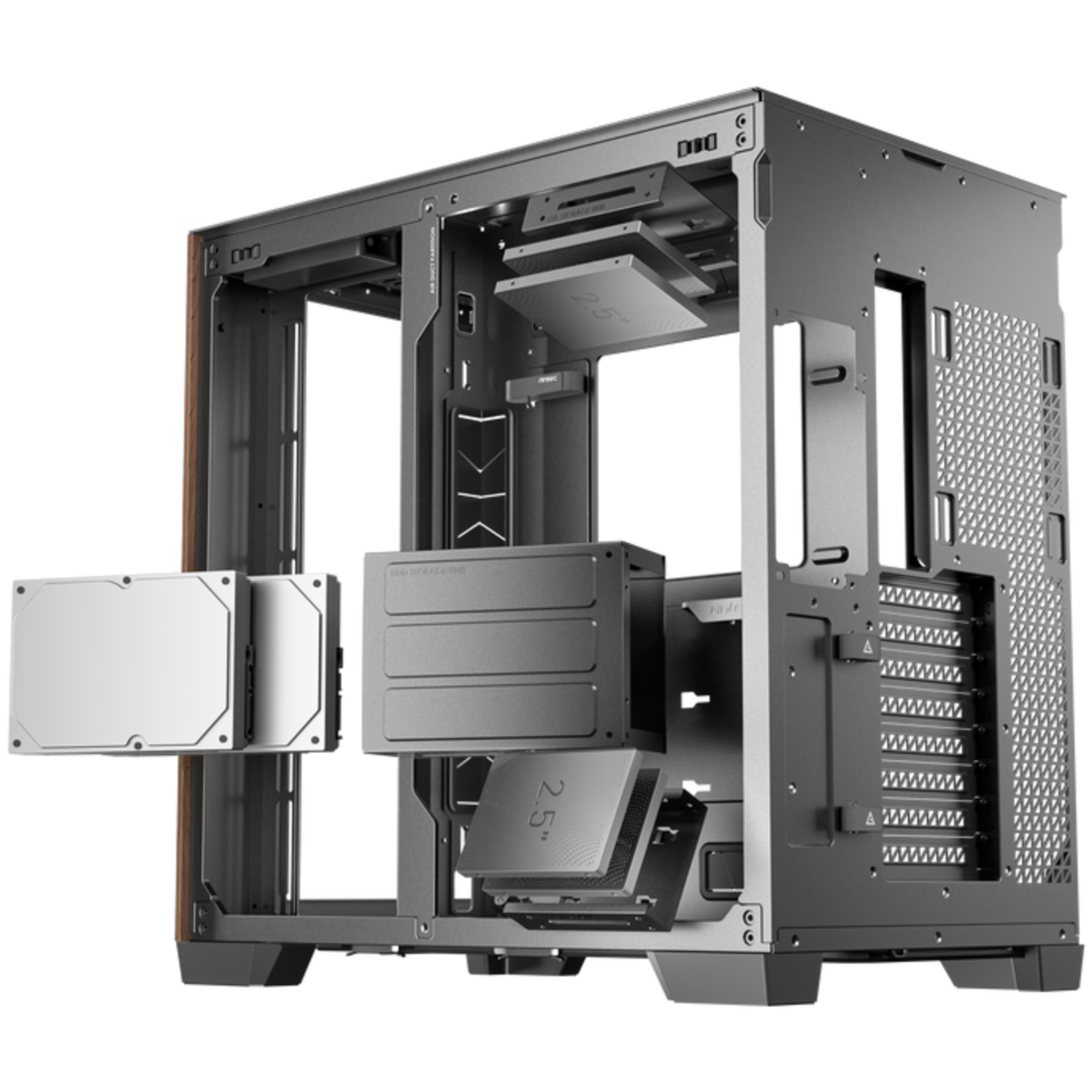Antec C8 Wood Full Tower PC Black Wood ATX EATX ITX Micro ATX Glass Plastic