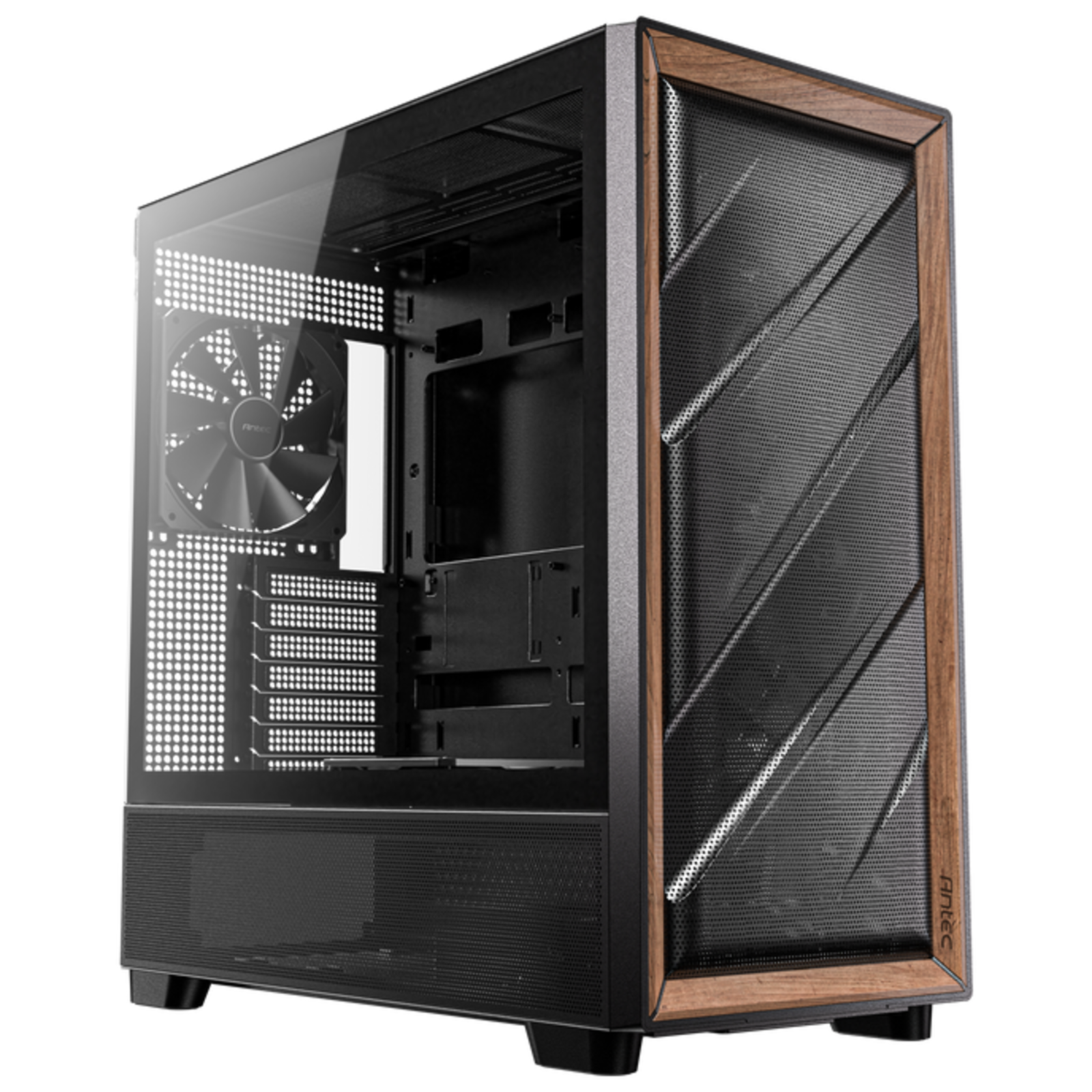 Antec 0-761345-10133-2 Midi Tower PC Black Wood ATX ITX Micro ATX Plastic