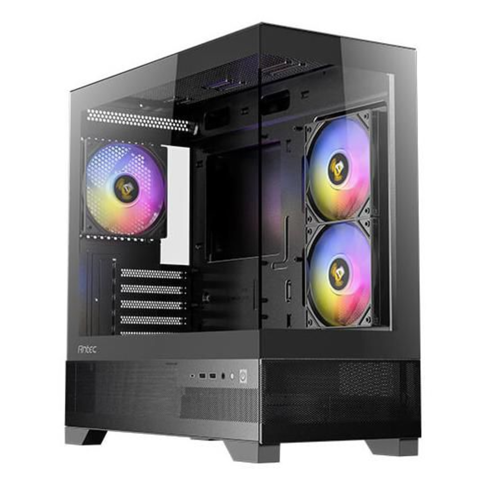Antec CX500M ARGB Micro-ATX Mini Tower Case with Glass Panels (Black)