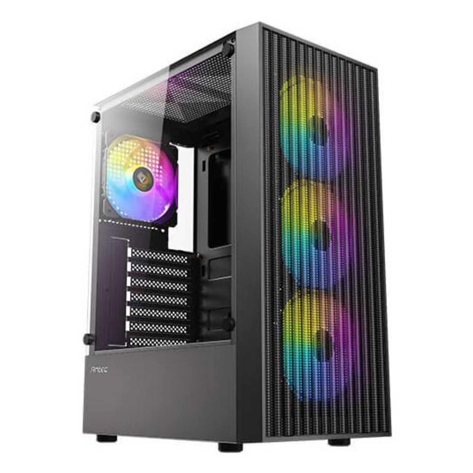 Antec AX27 Elite RGB Mid Tower ATX Case with Glass Panel (Black)