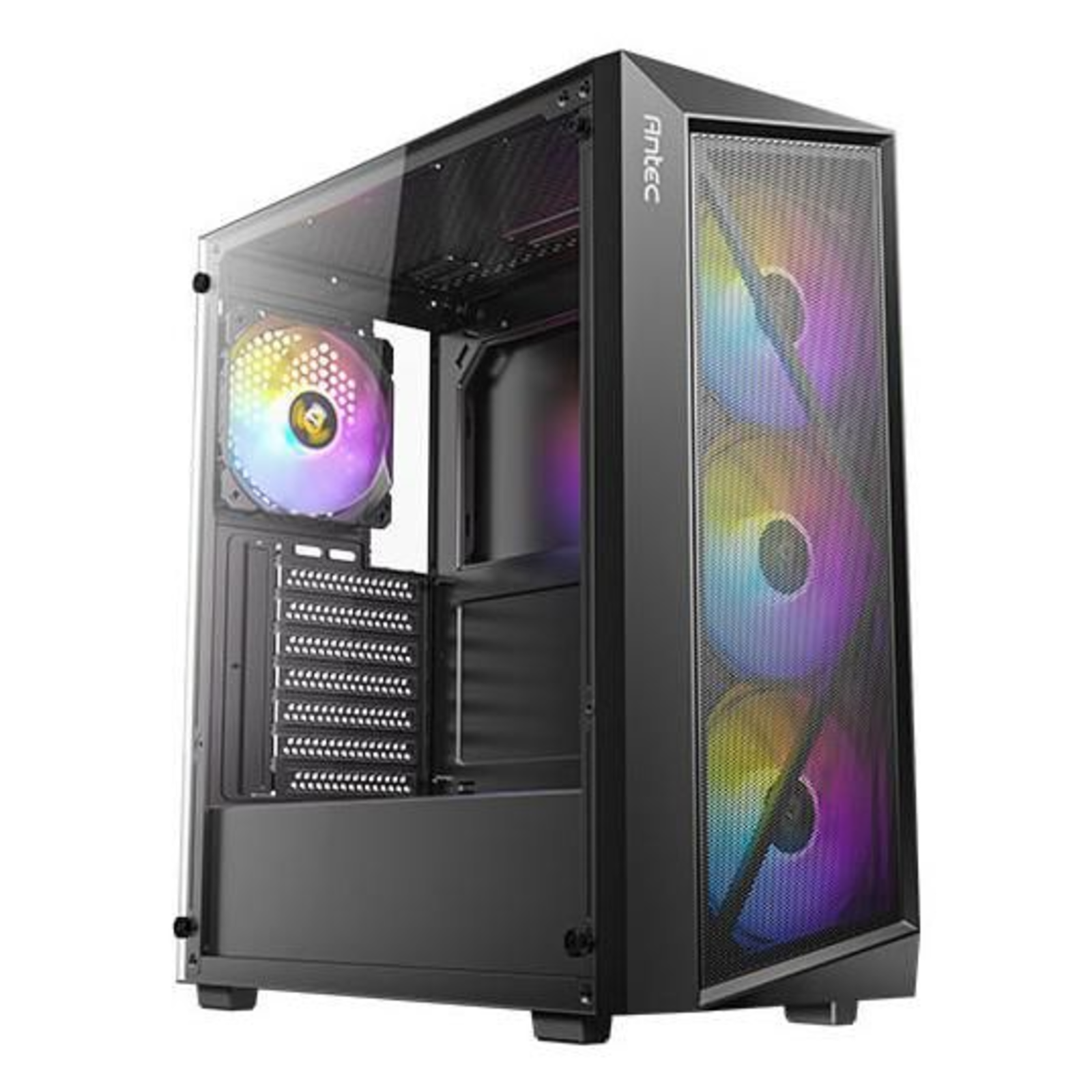 Antec AX67 RGB Mid Tower ATX Case with Glass Panel (Black)