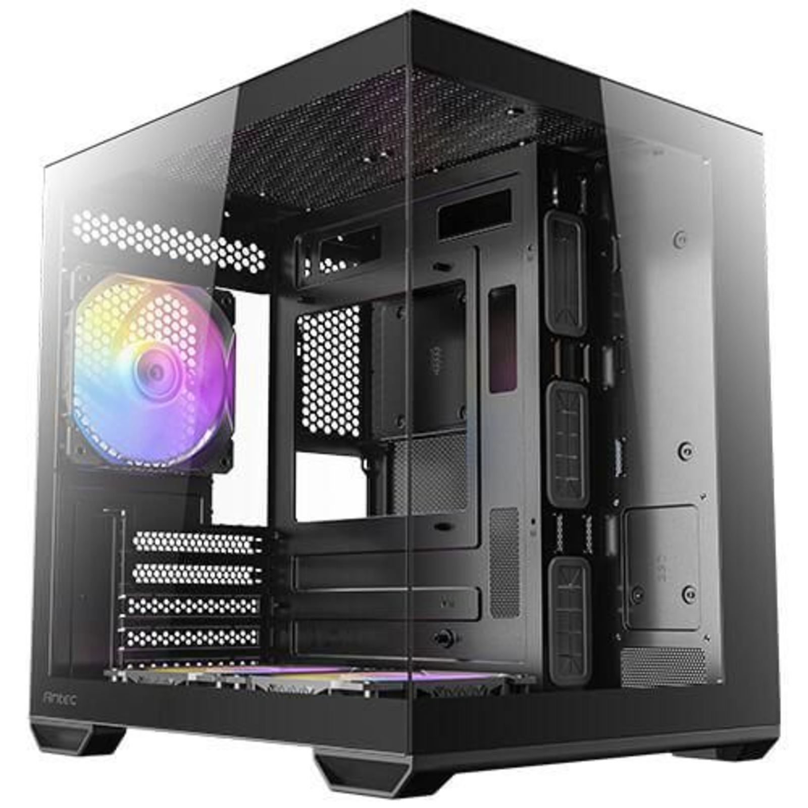 Antec CX60M RGB Micro-ATX Mini Tower Case with Glass Panels (Black)