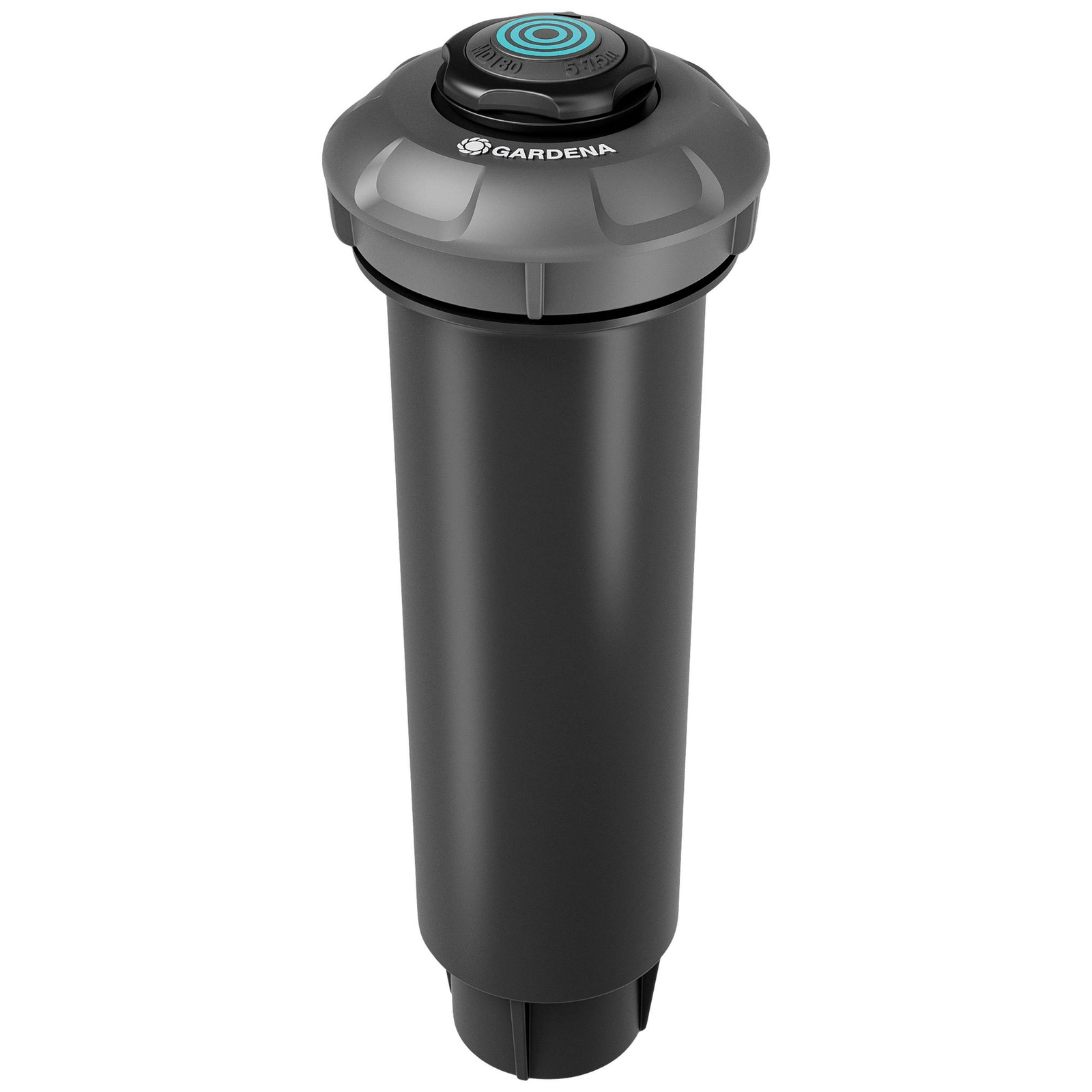 Gardena Sprinkler System Pop-up Sprinkler MD180 Black Grey Spraying Range 5.5 to 7.5 Metres