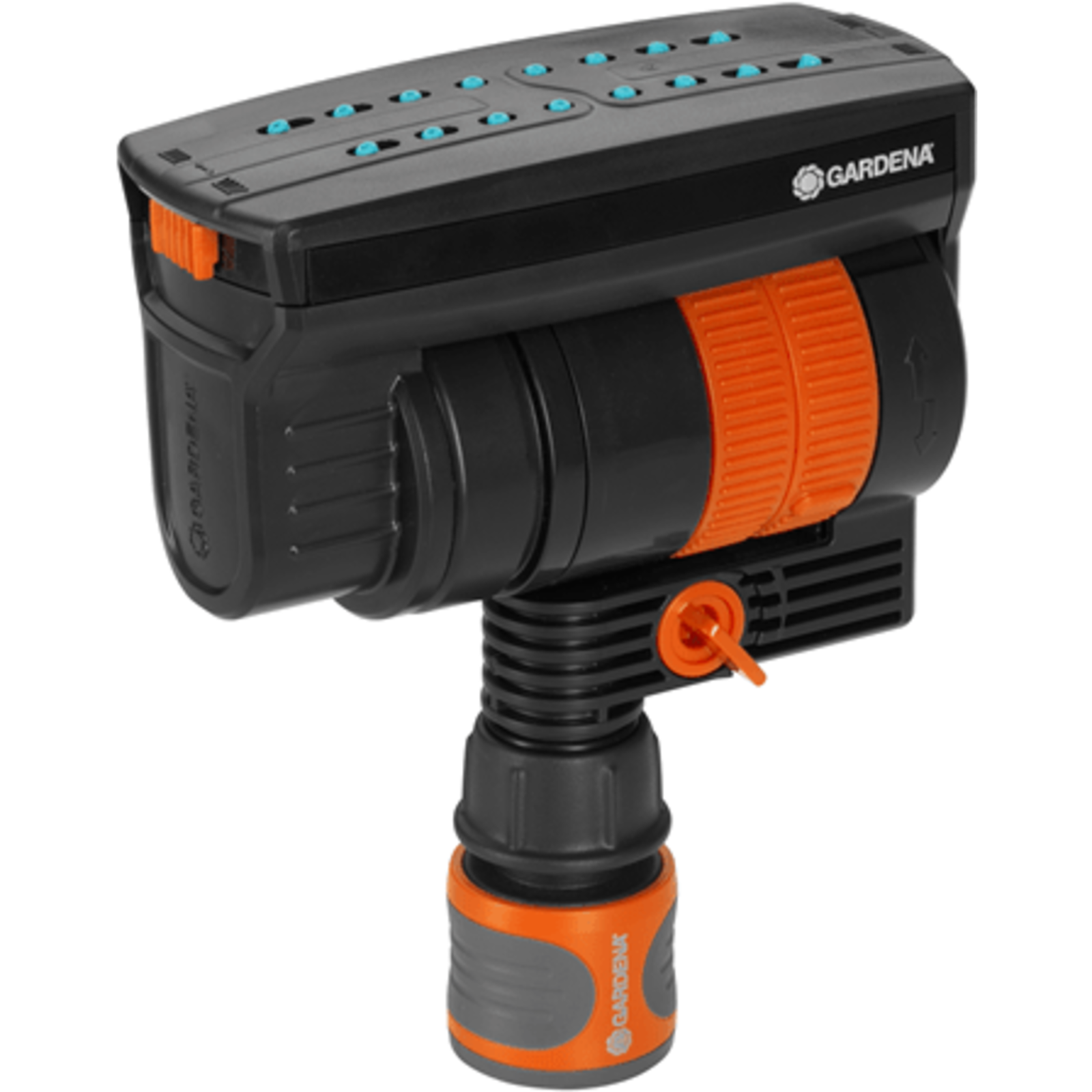 Gardena Pipeline Square Sprinkler Black orange