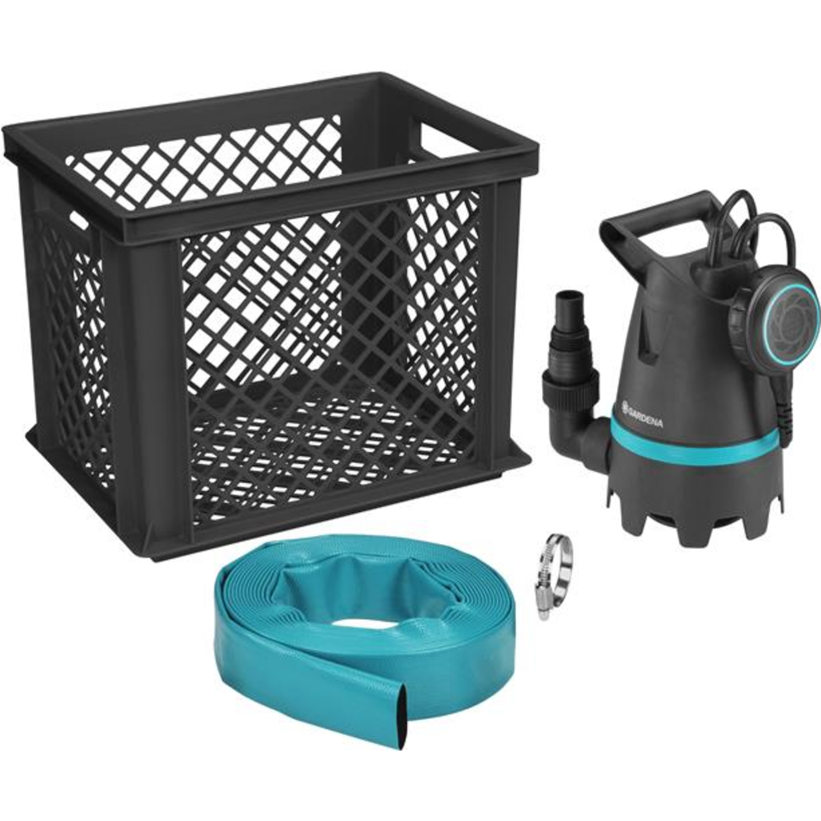 Gardena Submersible Waste Water Pump 10500 BASIC Flood Set Black Turquoise