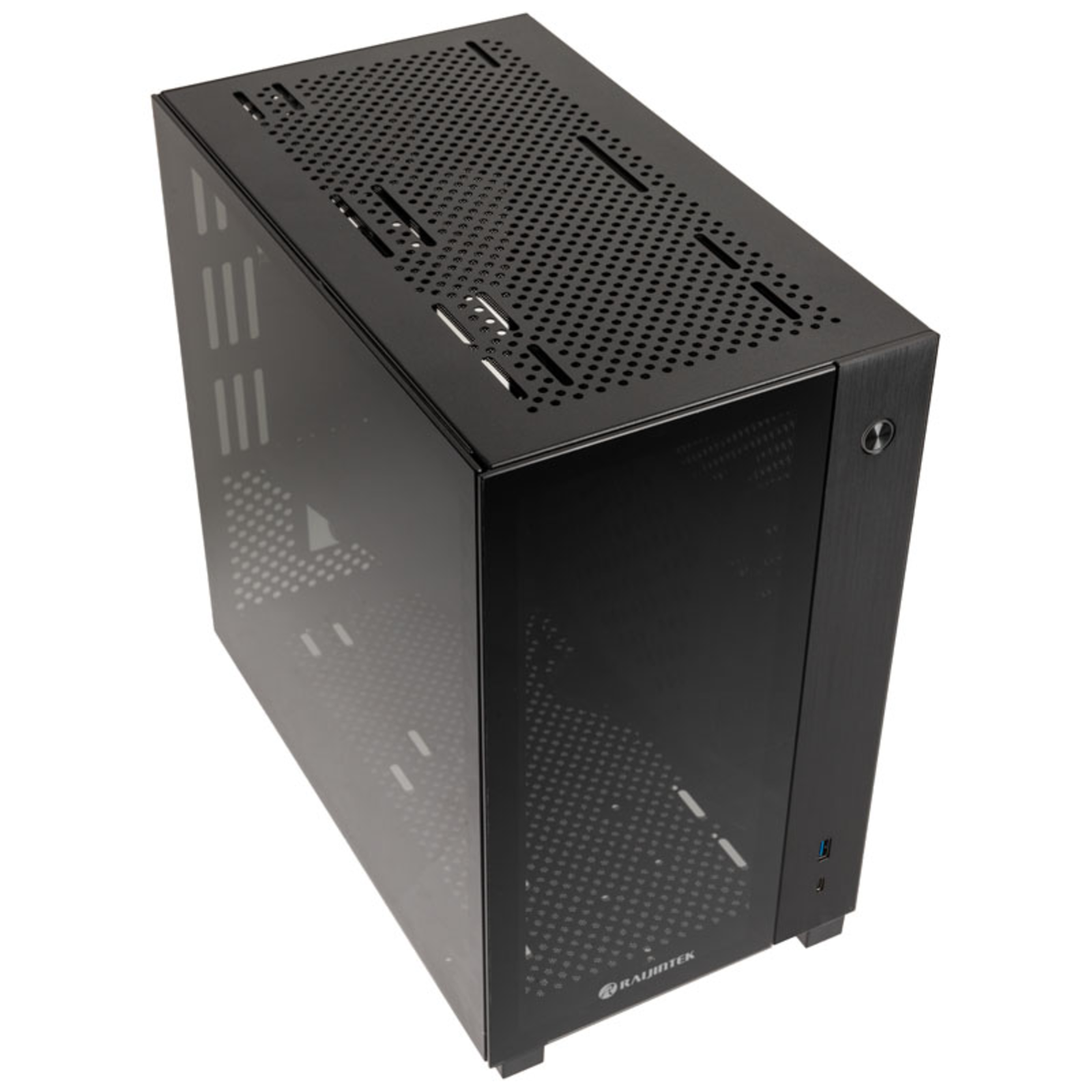 RAIJINTEK PAEAN MINI Black Tempered Glass